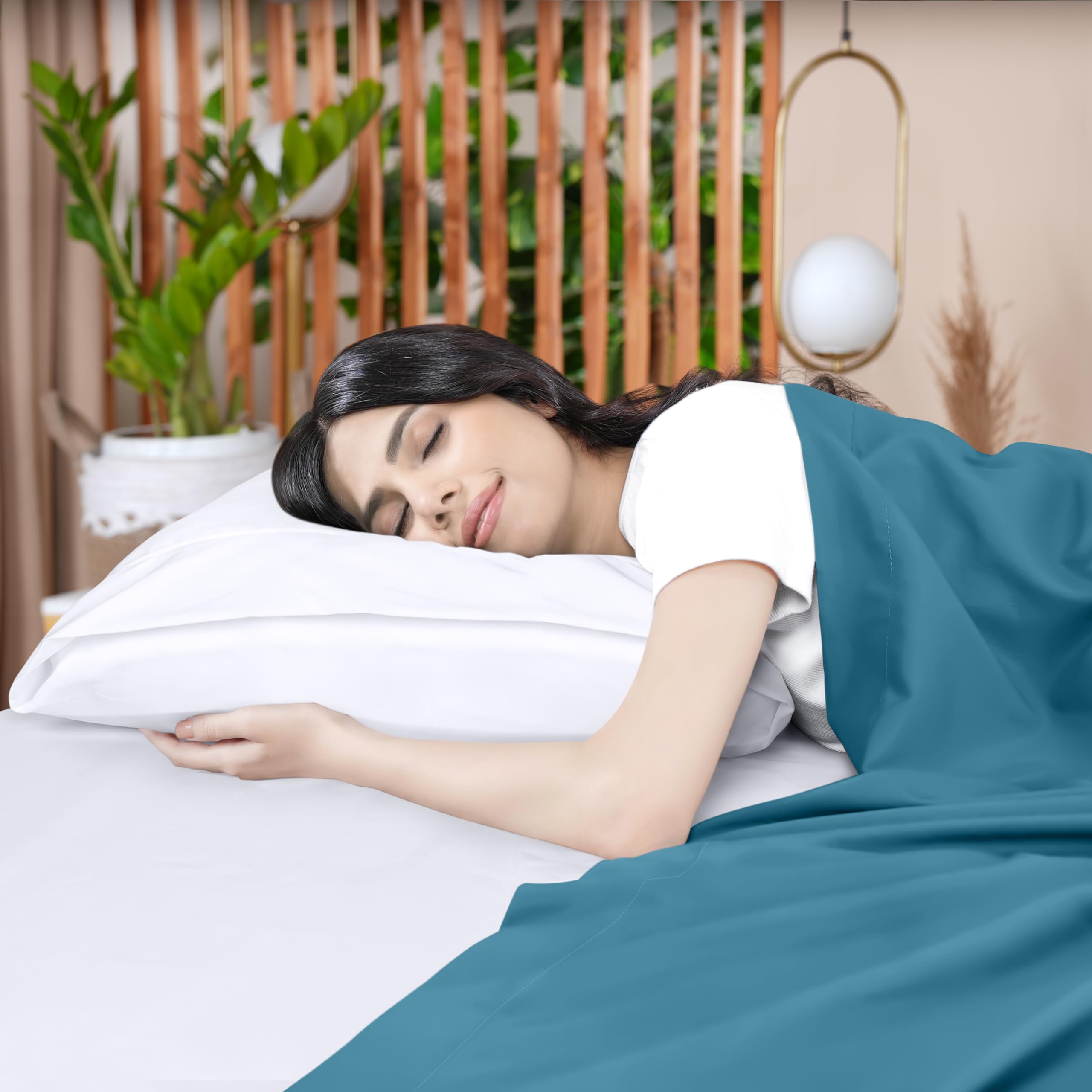 Foto 5 | Sábana Plana Utopia Bedding, Suave Microfibra Cepillada, Color Azul - Venta Internacional.