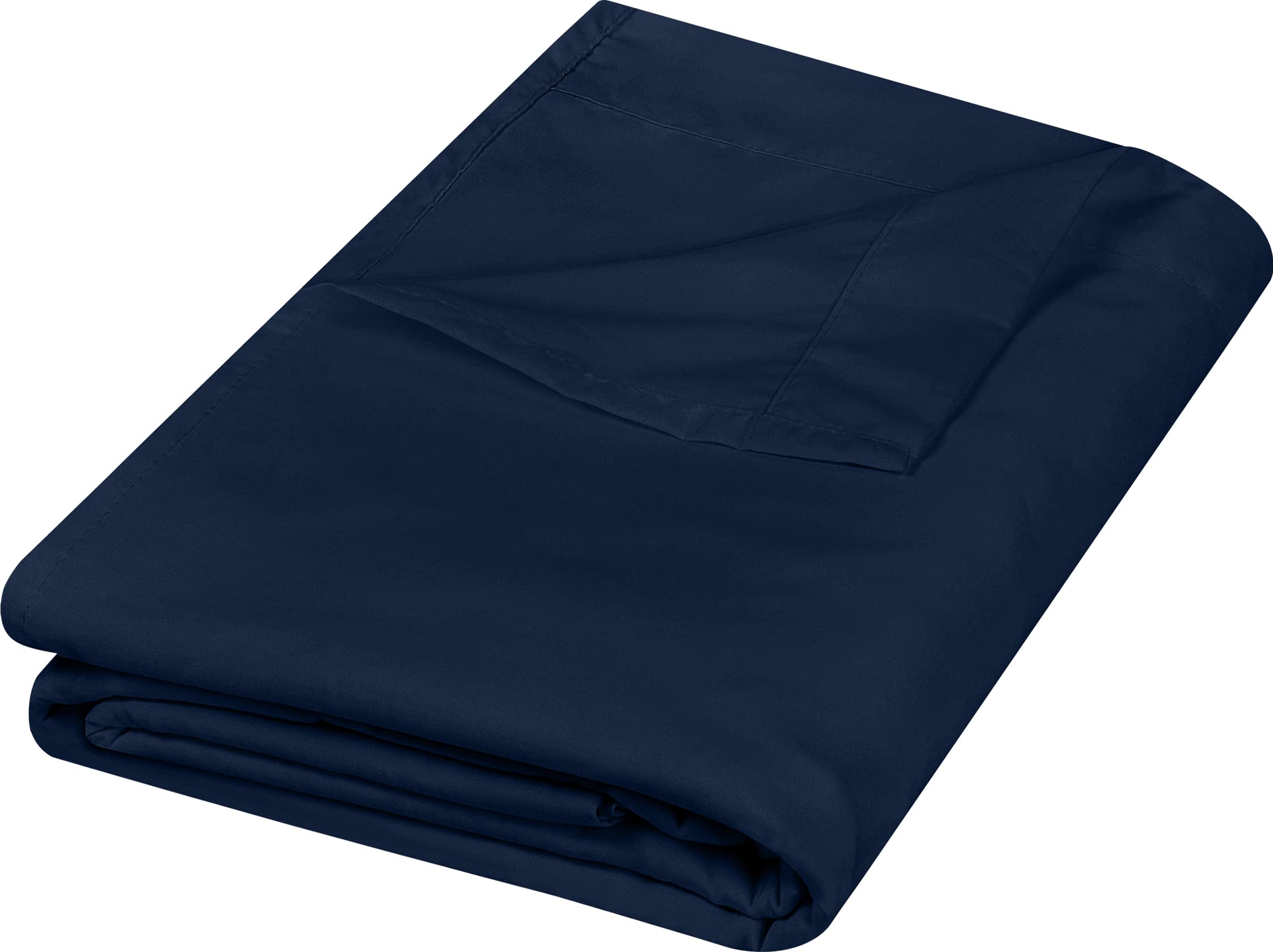 Sábana Plana Utopia Bedding Queen, Suave Microfibra Cepillada, Azul Marino - Venta Internacional.