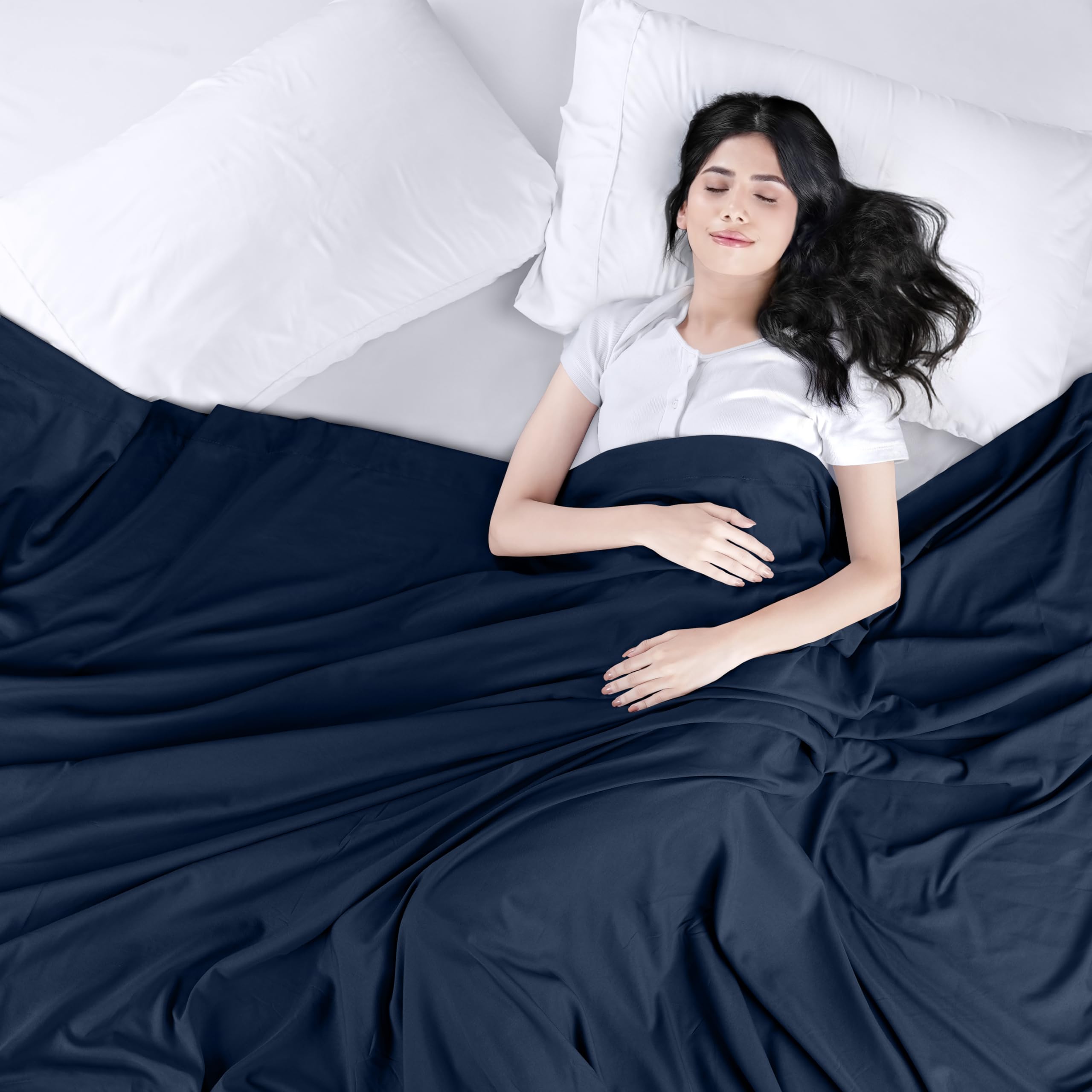 Foto 4 pulgar | Sábana Plana Utopia Bedding Queen, Suave Microfibra Cepillada, Azul Marino - Venta Internacional.