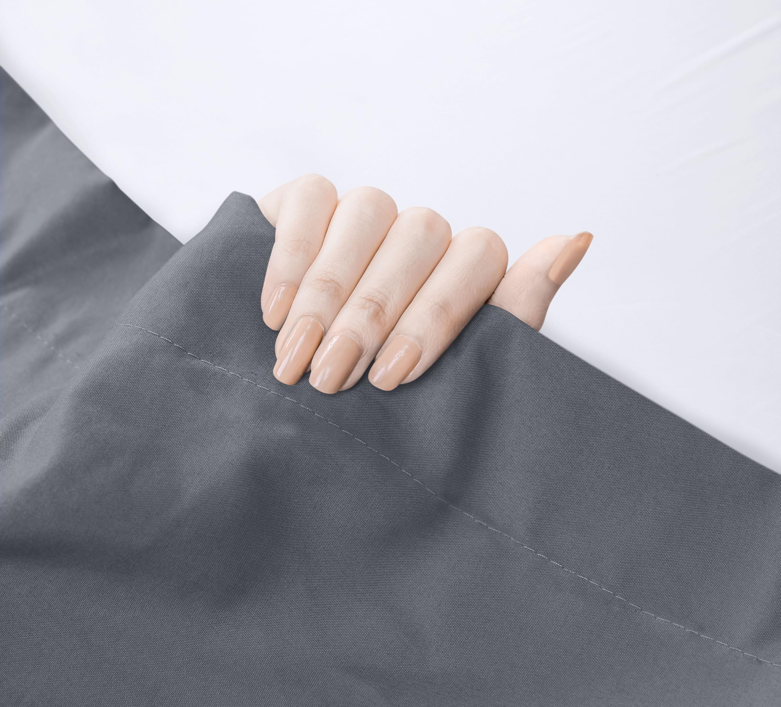 Foto 5 pulgar | Sábana Plana Utopia Bedding, Doble, Gris, Suave Microfibra Cepillada - Venta Internacional.