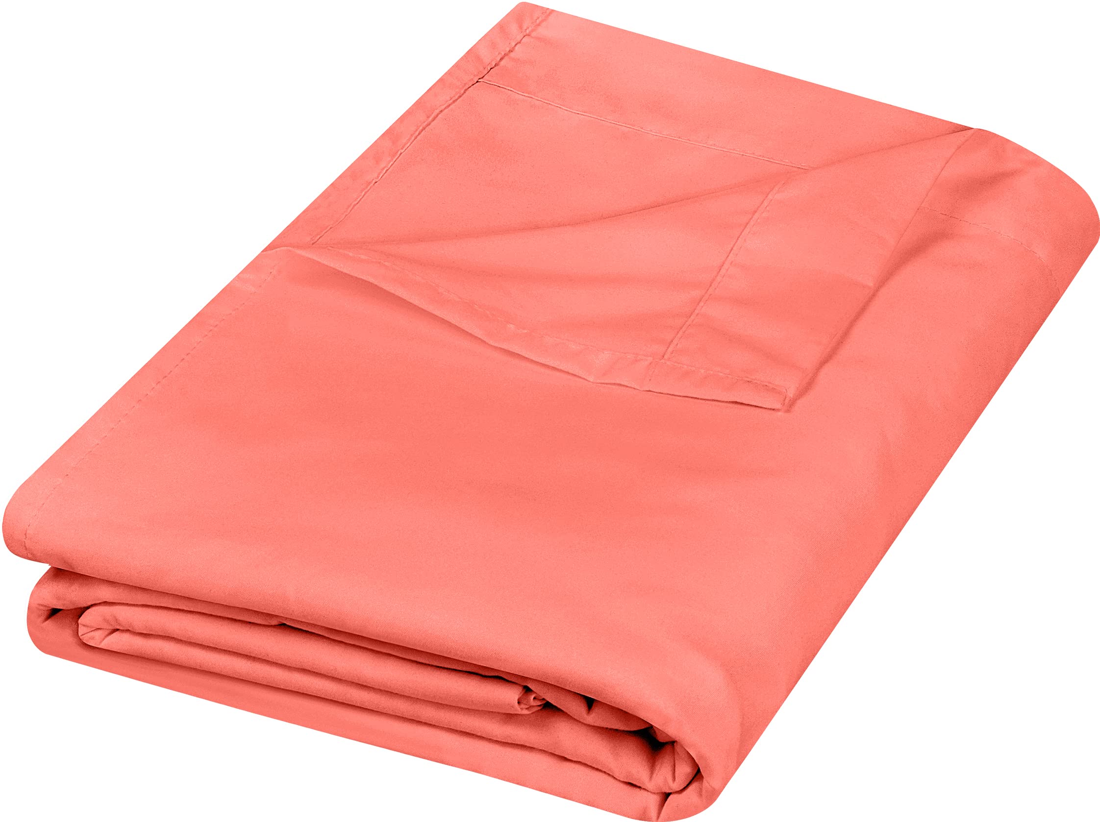 Sábana Plana Utopia Bedding Queen Coral, Suave Microfibra Cepillada - Venta Internacional.