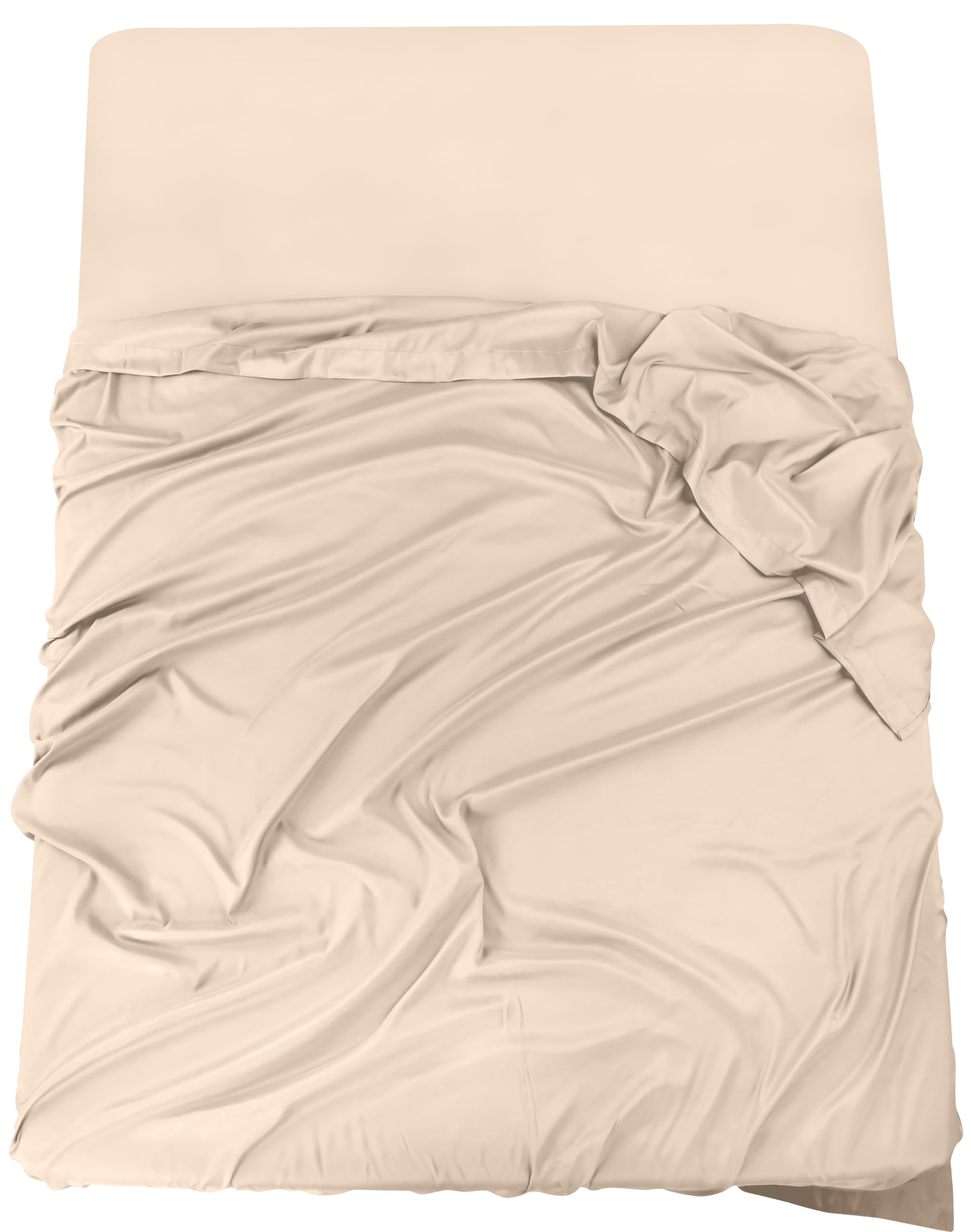 Foto 7 pulgar | Sábana Plana Utopia Bedding De Microfibra Cepillada Suave, Tamaño King Beige - Venta Internacional.