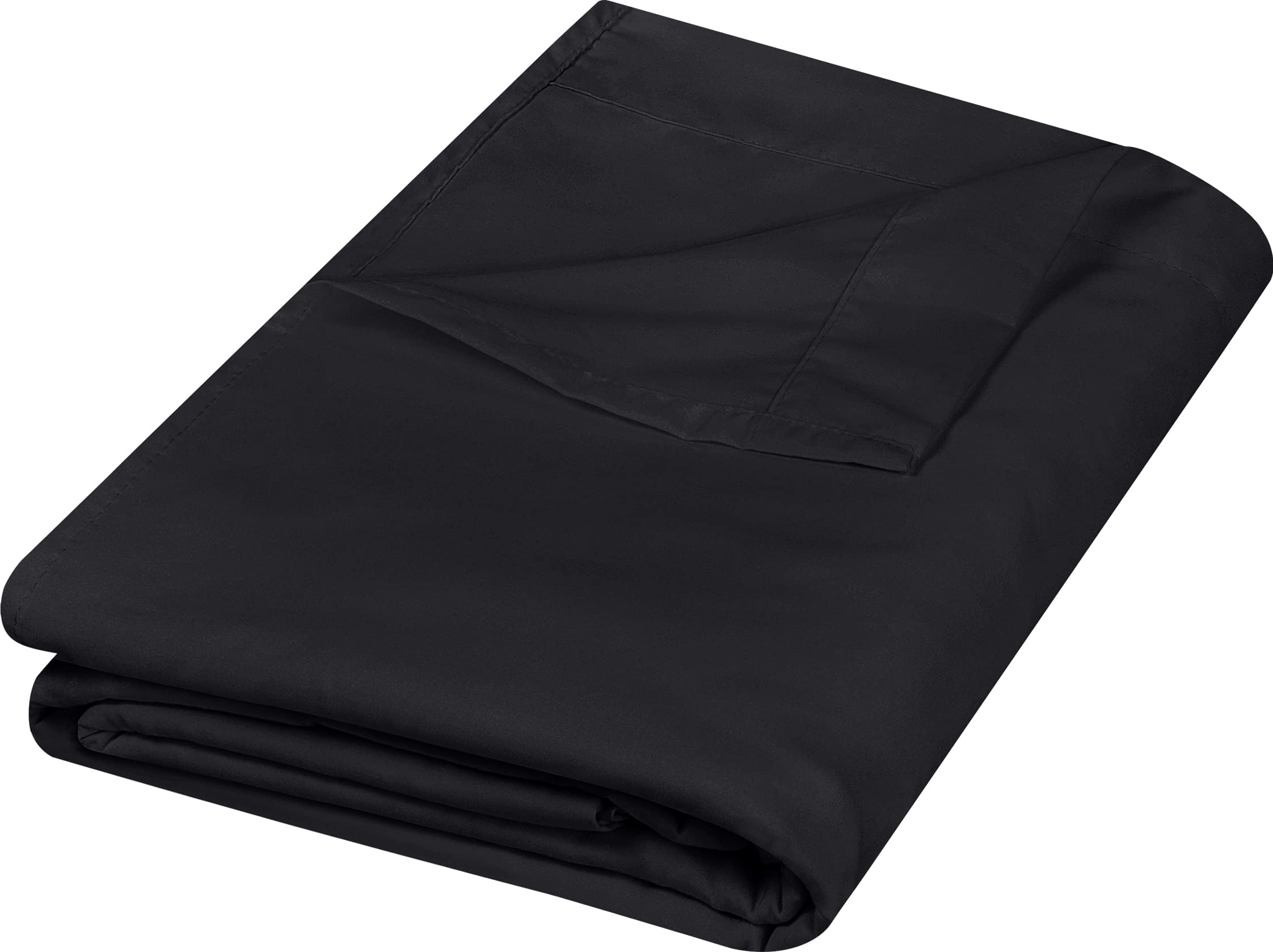 Sábana Plana Utopia Bedding Queen, Color Negro, Suave Microfibra Cepillada - Venta Internacional.