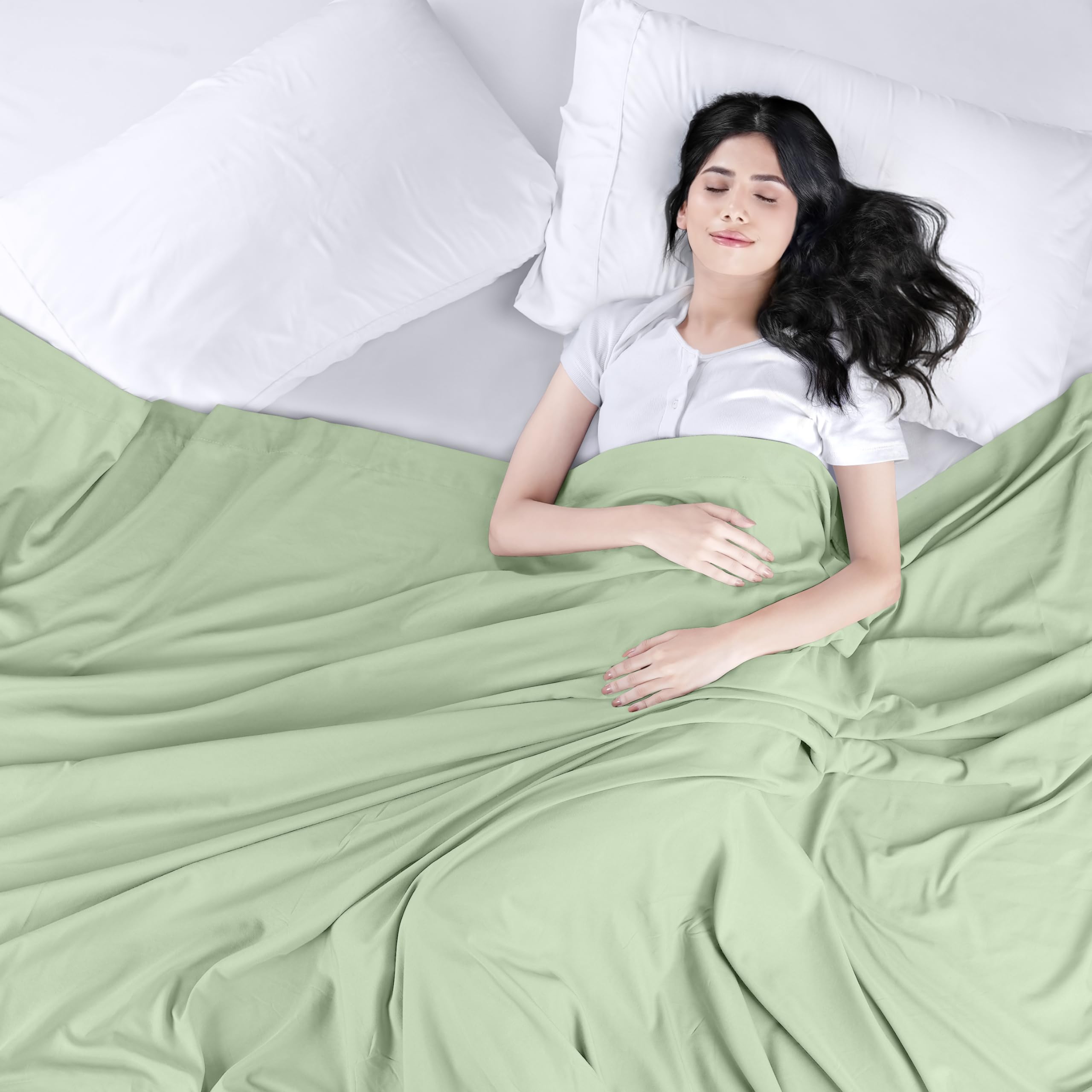 Foto 4 pulgar | Sábana Plana Utopia Bedding Queen Sage, Suave Microfibra Cepillada - Venta Internacional.