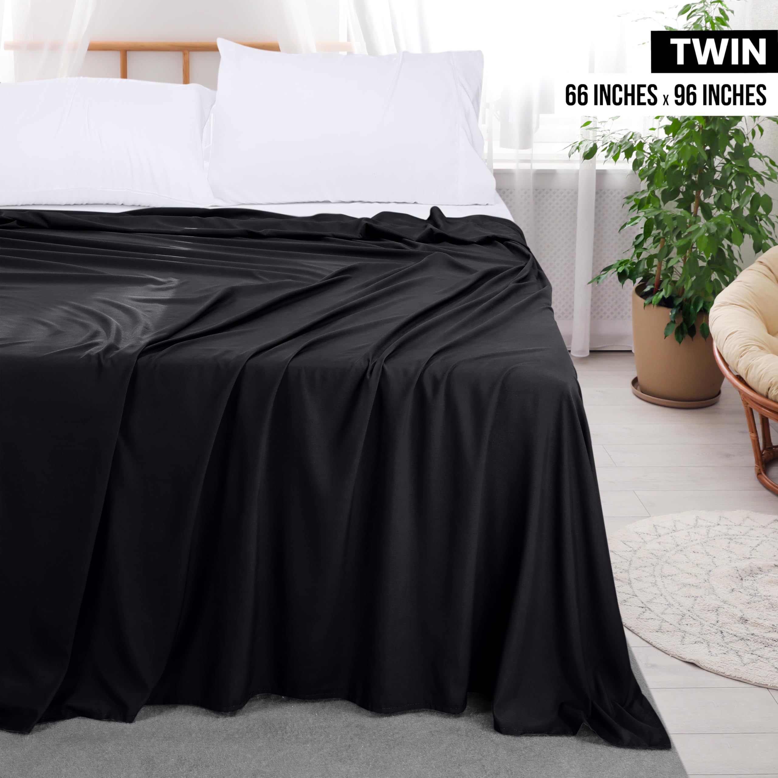 Foto 2 | Juego De Ropa De Cama Flat Sheets Utopia, 6 Unidades, Suave Microfibra Cepillada - Venta Internacional.