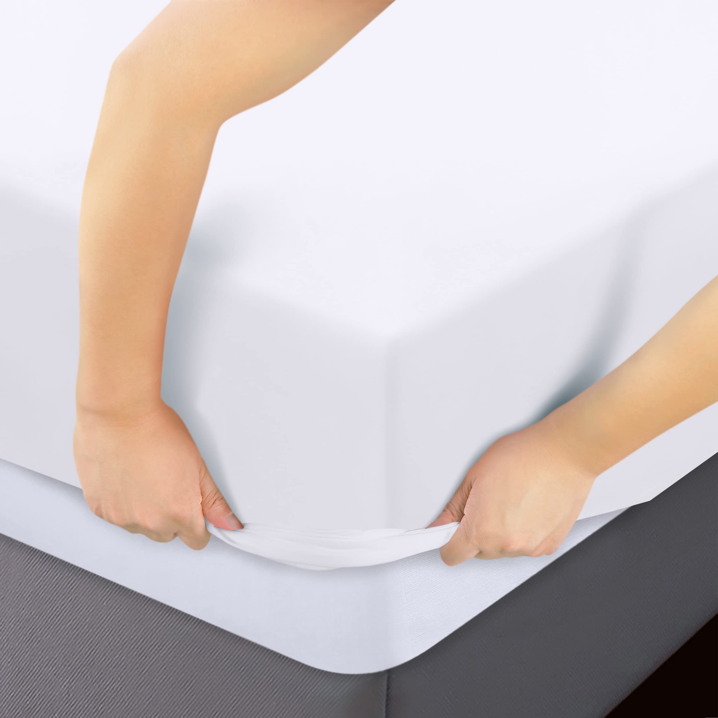 Foto 3 | Sábana Ajustable Utopia Bedding Split-king Soft De Microfibra Blanca - Venta Internacional.