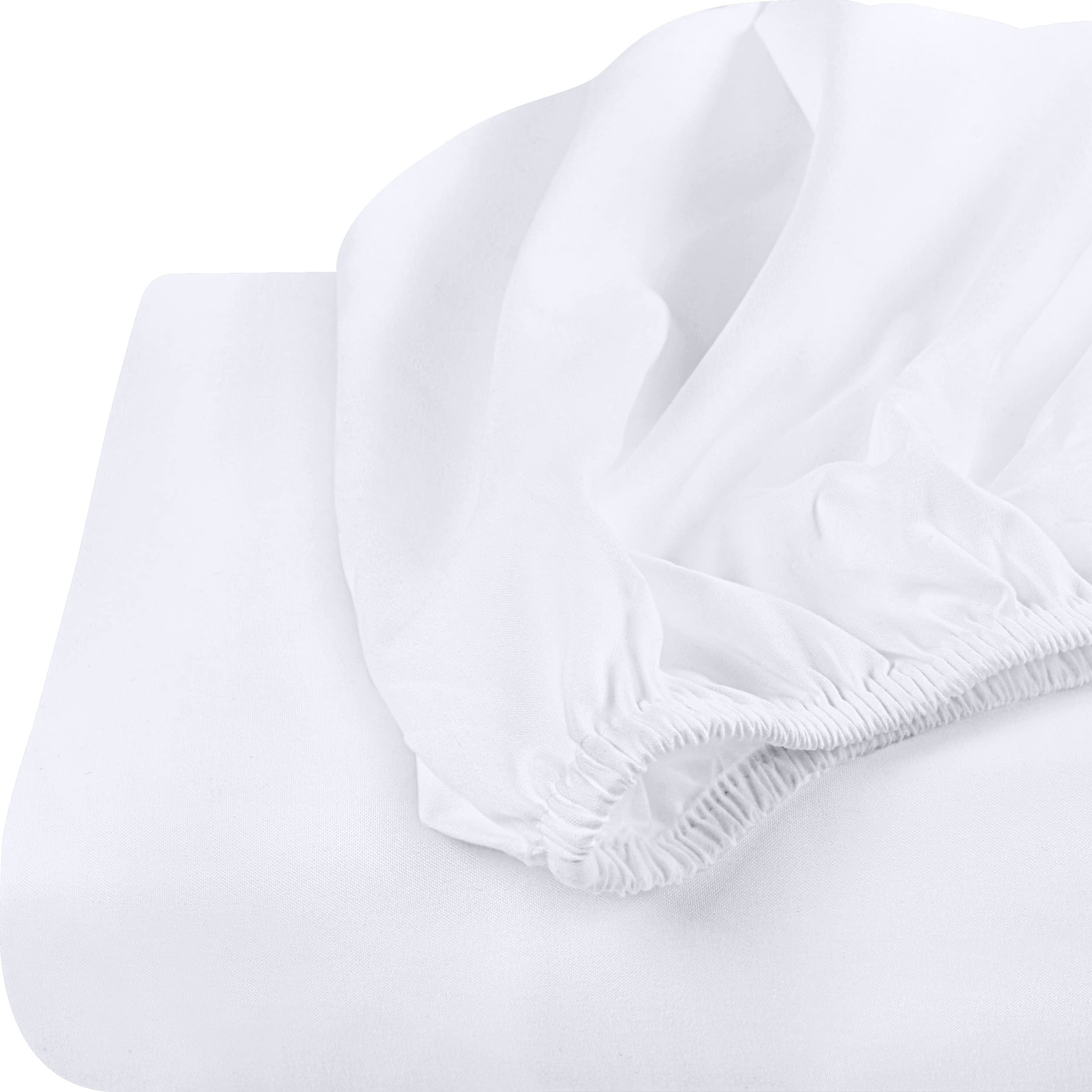 Foto 5 pulgar | Sábana Ajustable Utopia Bedding Split-king Soft De Microfibra Blanca - Venta Internacional.