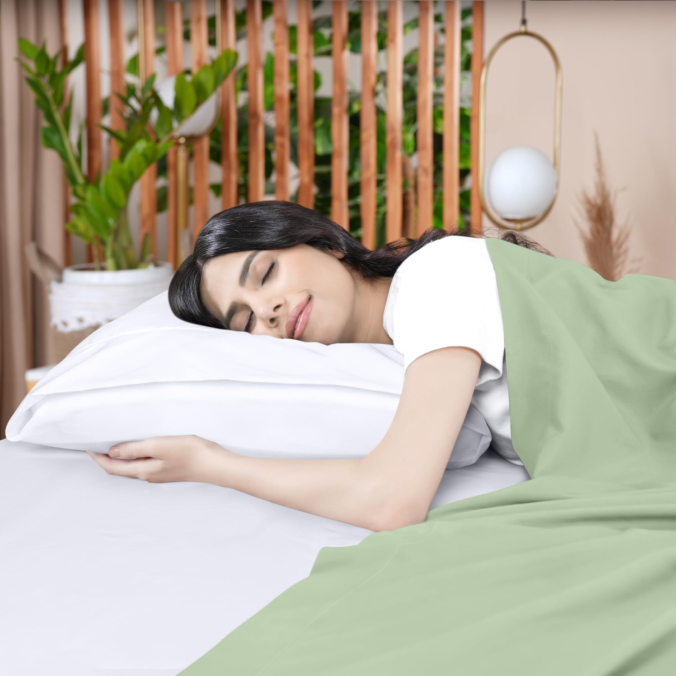 Foto 5 | Sábana Plana Utopia Bedding De Microfibra Cepillada Suave King Sage - Venta Internacional.