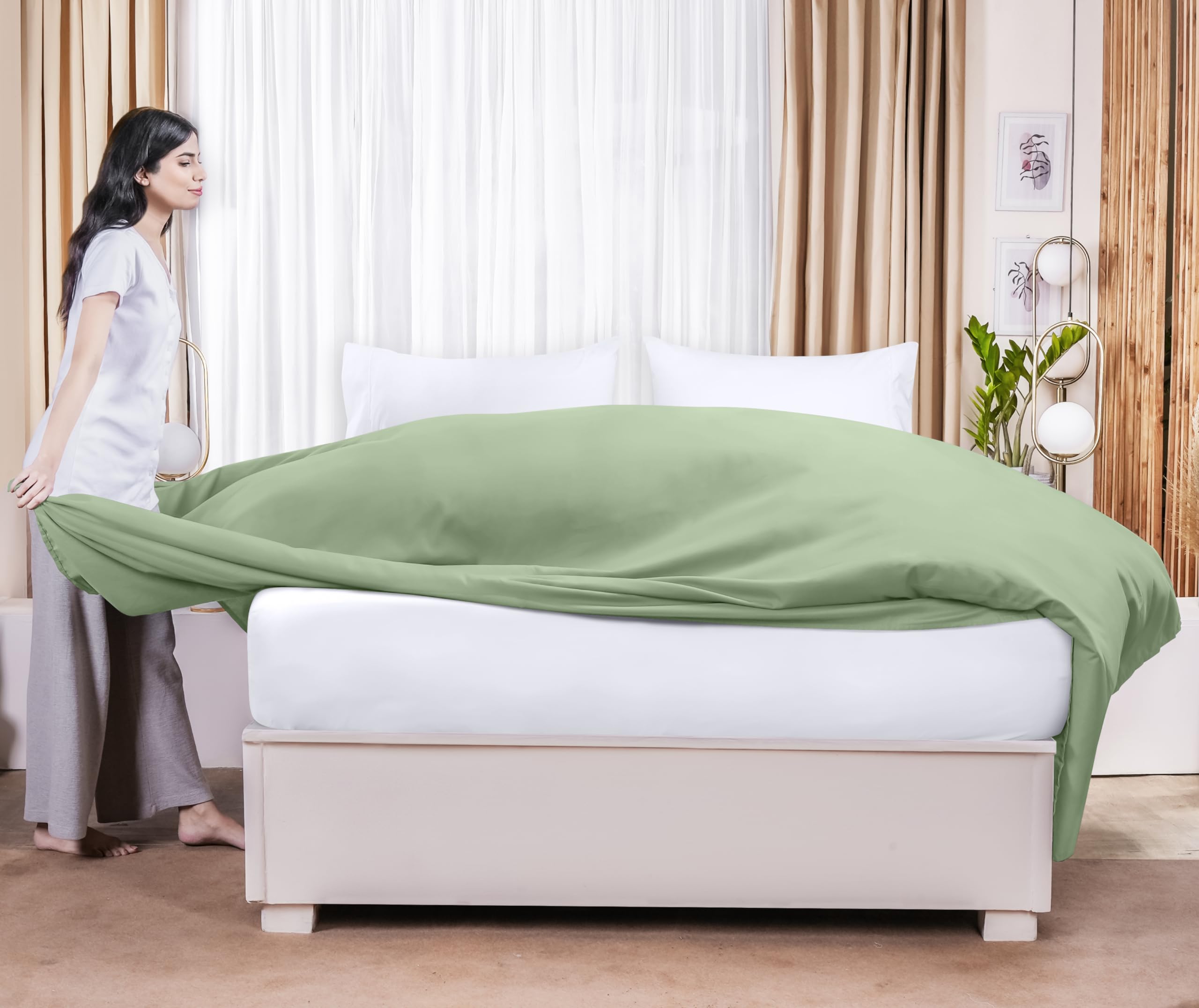 Foto 6 | Sábana Plana Utopia Bedding De Microfibra Cepillada Suave King Sage - Venta Internacional.