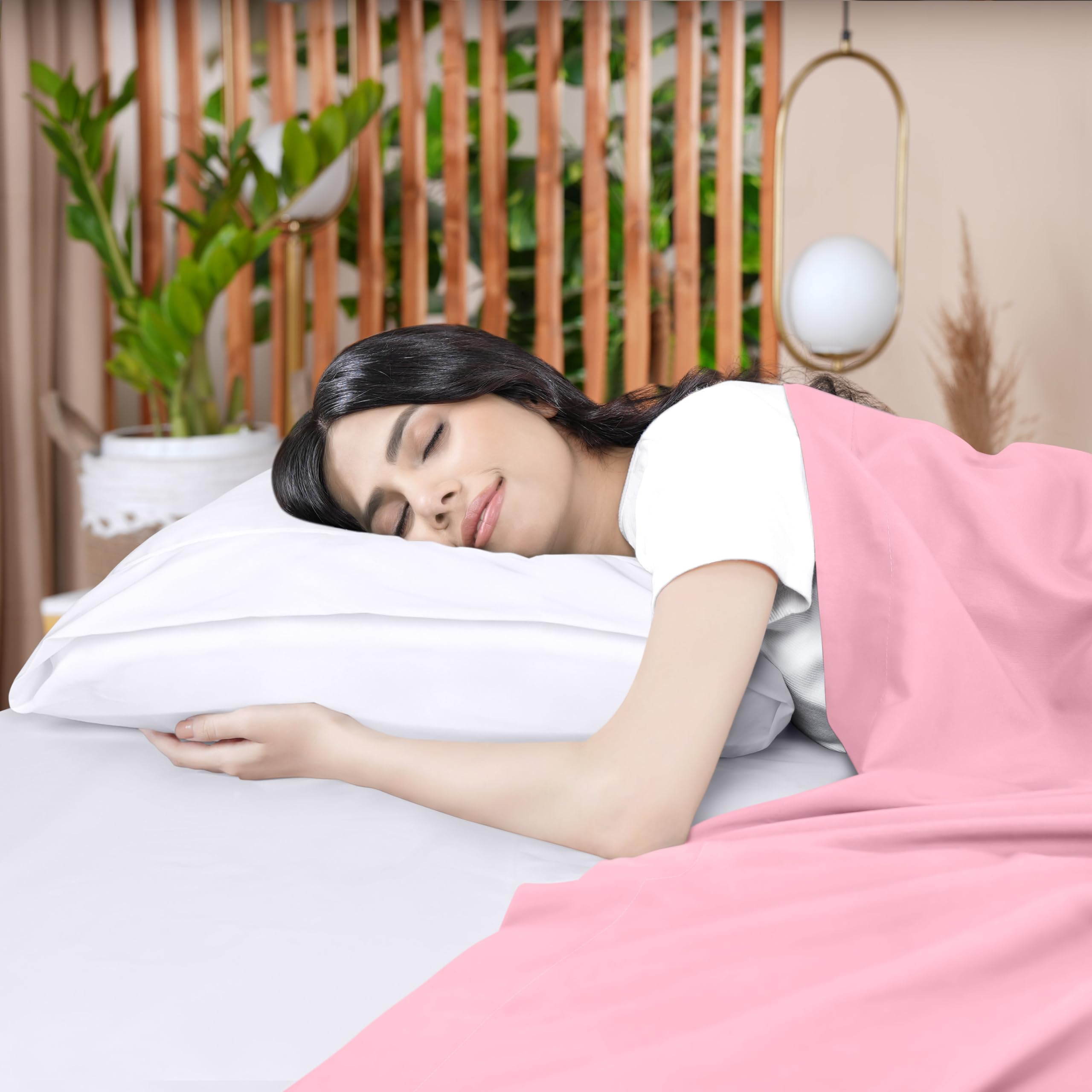 Foto 5 | Sábana Plana Utopia Bedding Queen De Microfibra Cepillada Suave, Rosa - Venta Internacional.