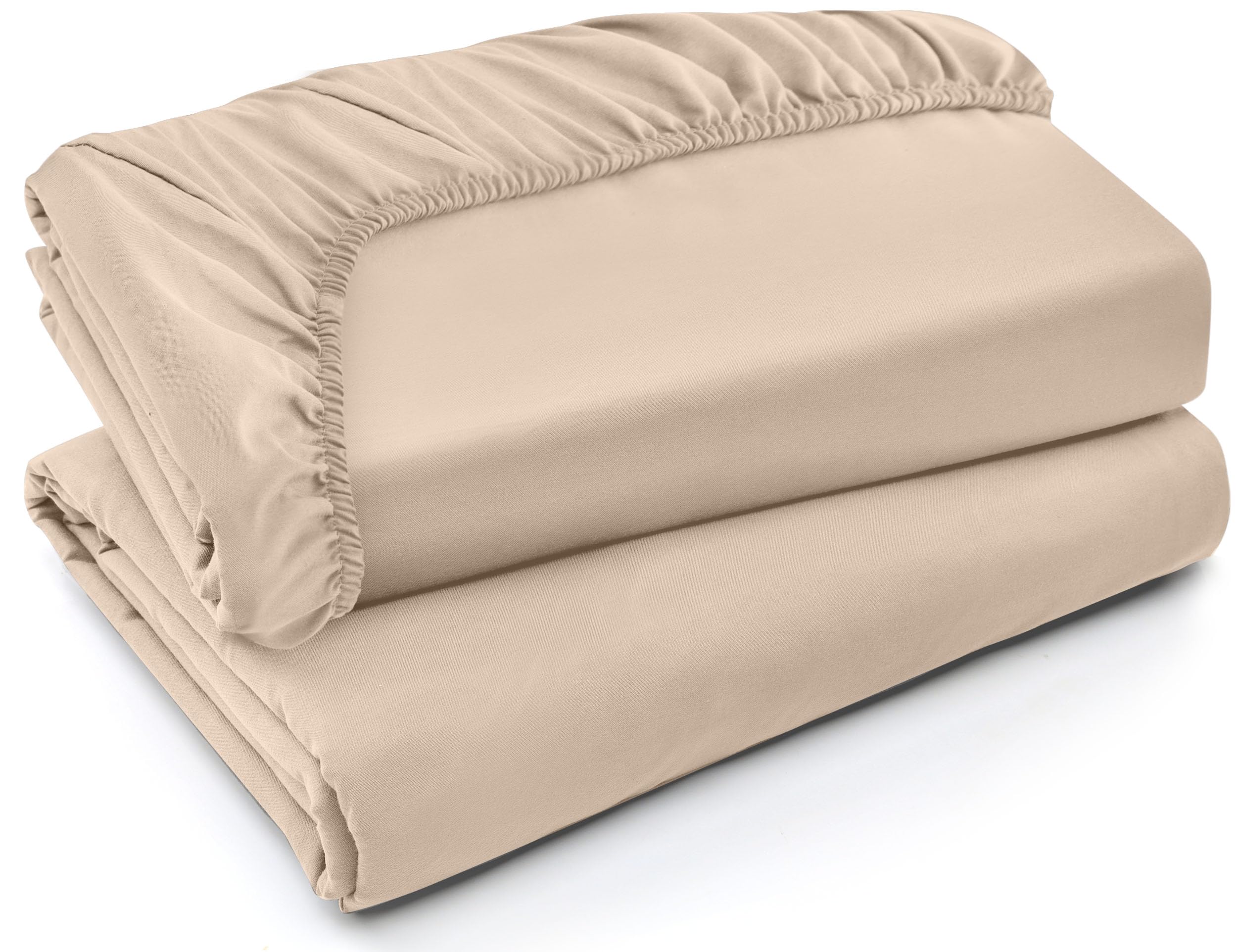 Foto 2 pulgar | Sábanas Ajustables Utopia Bedding Queen De Microfibra, Color Beige, Paquete De 2 - Venta Internacional.