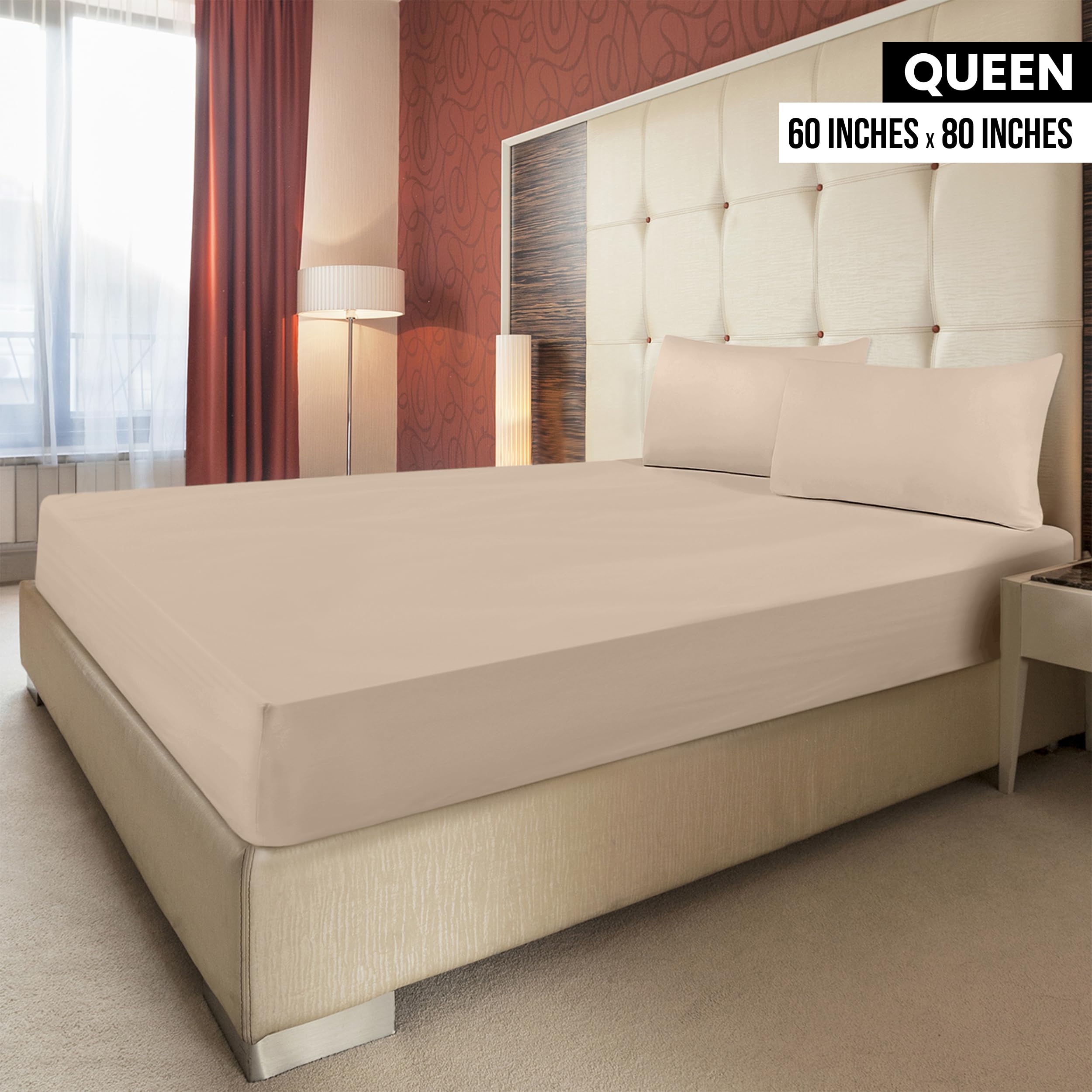 Foto 3 pulgar | Sábanas Ajustables Utopia Bedding Queen De Microfibra, Color Beige, Paquete De 2 - Venta Internacional.
