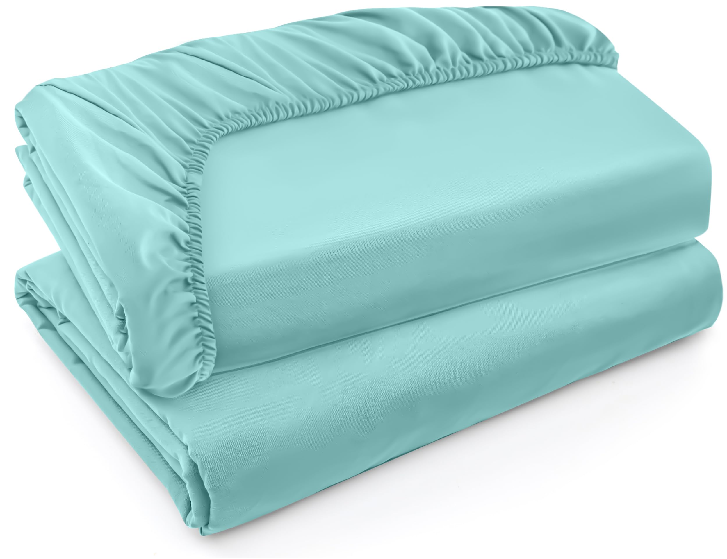 Foto 2 pulgar | Sábanas Ajustables Utopia Bedding Twin Xl, Paquete De 2 Unidades, Spa, Azul - Venta Internacional.
