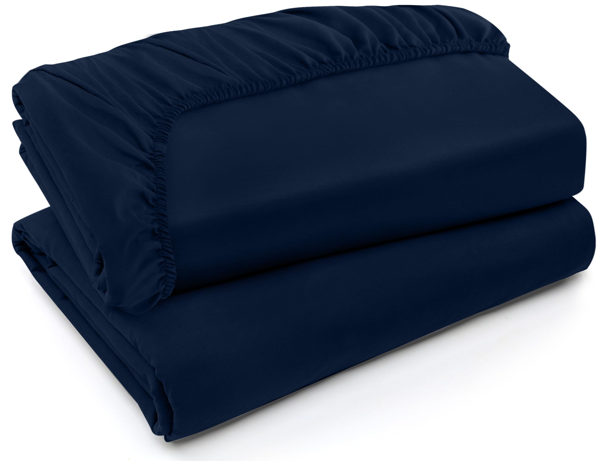 Foto 1 | Sábana Bajera Ajustable Utopia Bedding De Microfibra Cepillada, Color Azul Marino, 2 Unidades - Venta Internacional.