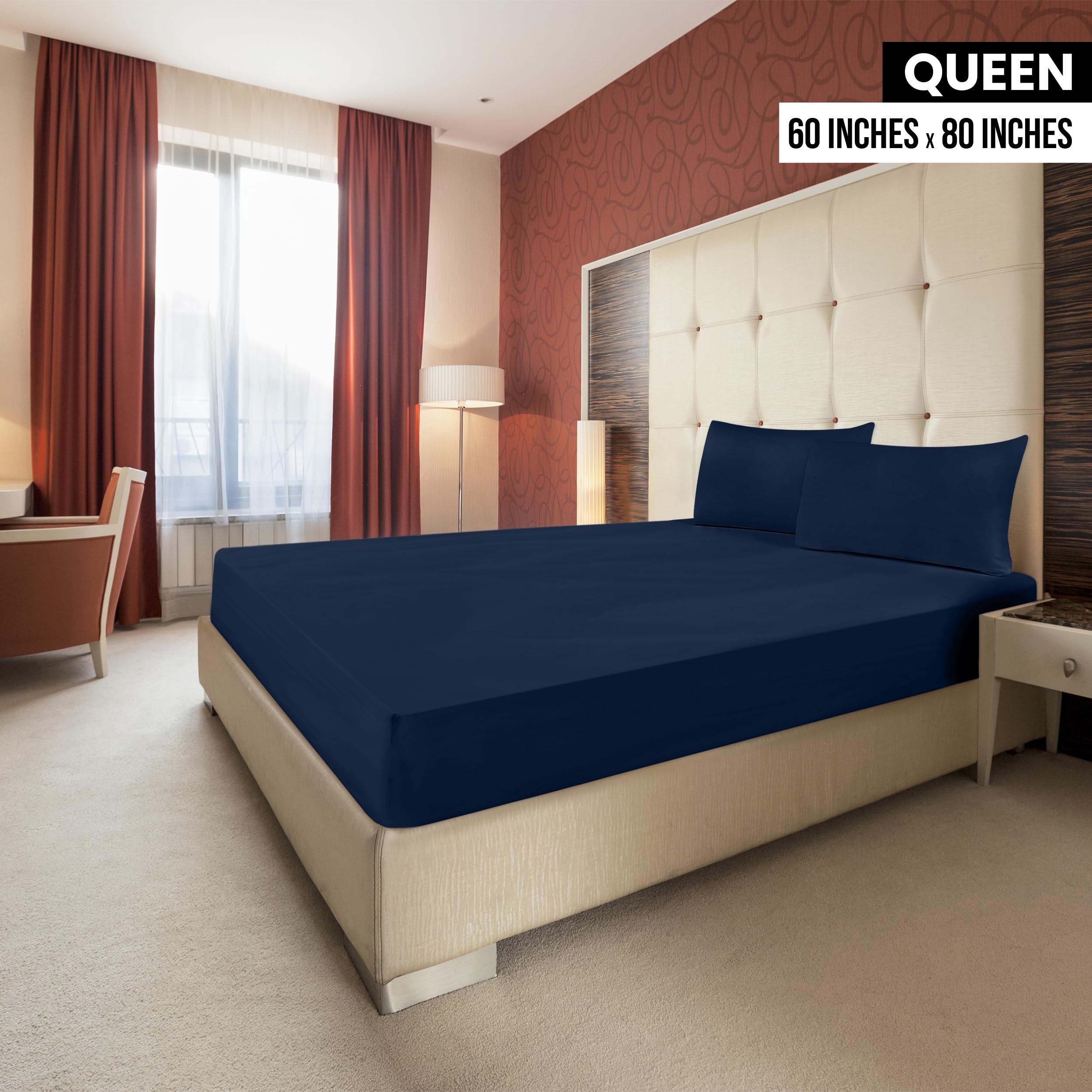 Foto 3 pulgar | Sábanas Ajustables Utopia Bedding Queen, Paquete De 6 Unidades, Microfibra Suave, Azul Marino - Venta Internacional.