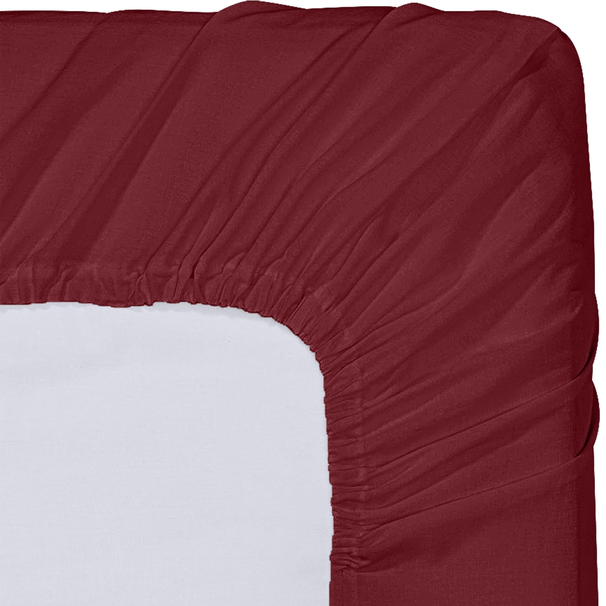 Foto 6 | Sábanas Ajustables Utopia Bedding Twin Xl, Paquete De 2, Color Burdeos - Venta Internacional.