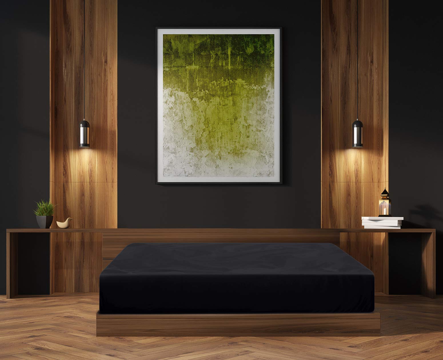 Foto 4 | Paquete De 2 Sábanas Ajustables Utopia Bedding, De Microfibra, Color Negro - Venta Internacional.