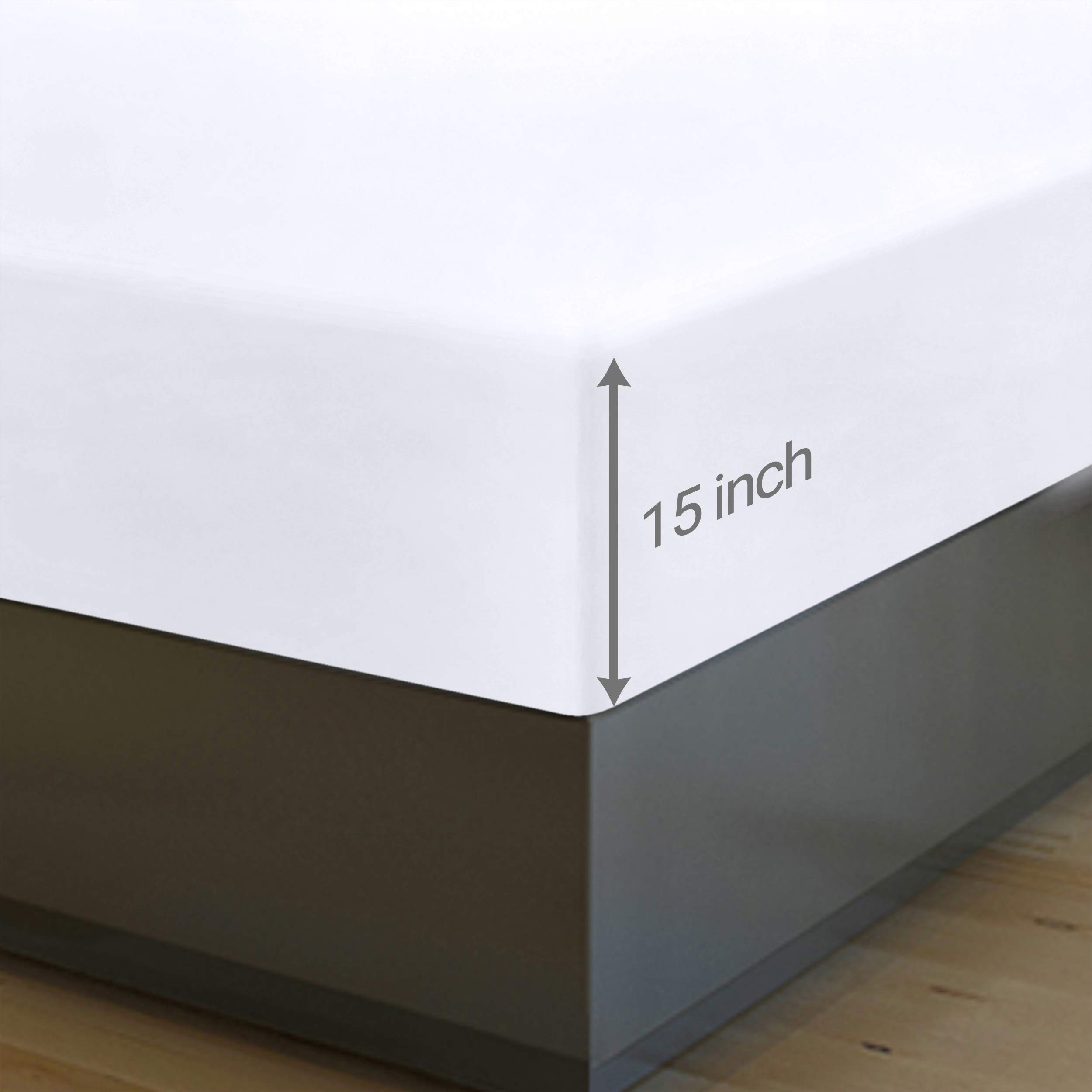 Foto 5 | Sábanas Ajustables Utopia Bedding King, Paquete De 6 Unidades, Microfibra Suave, Color Blanco - Venta Internacional.