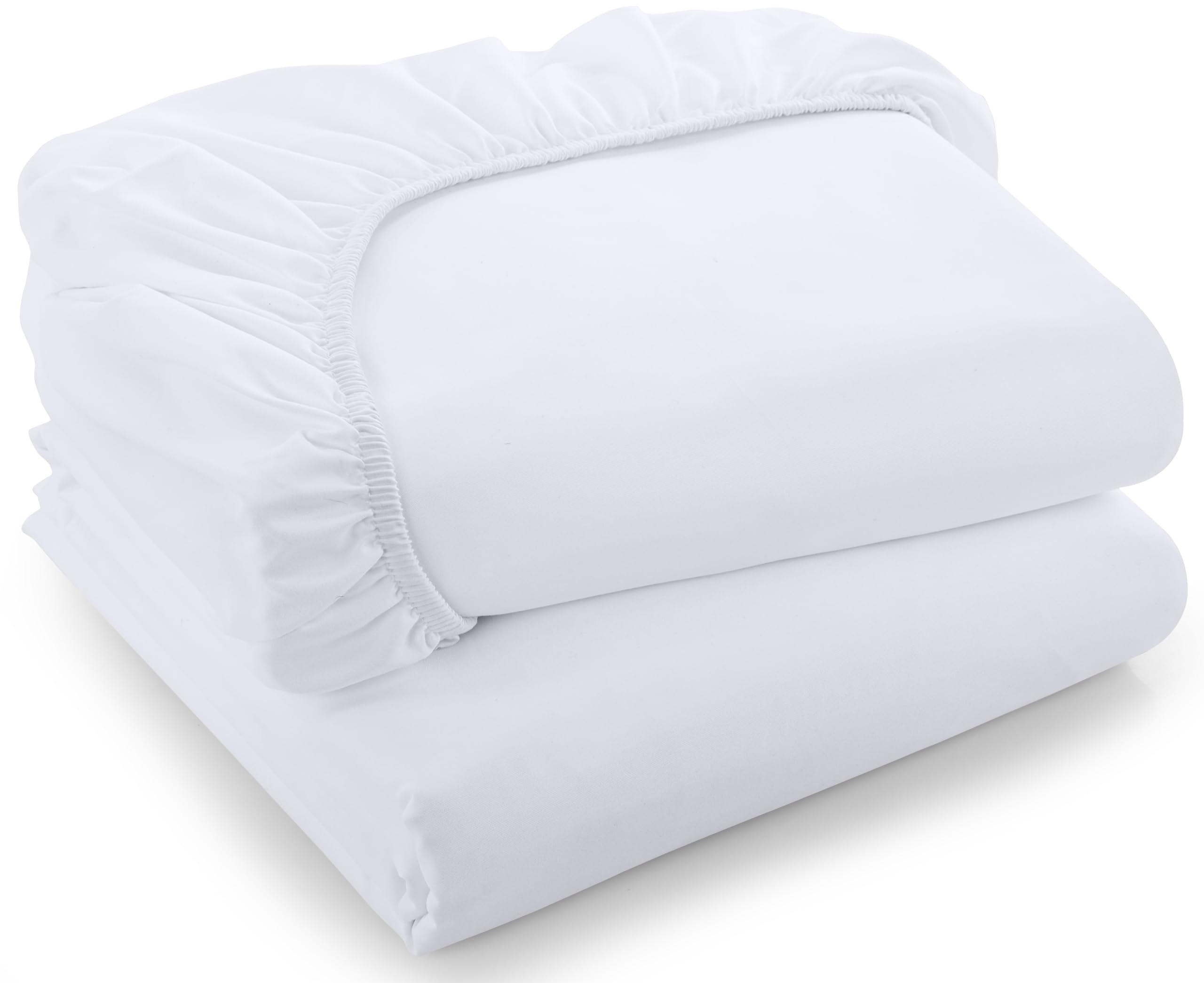 Foto 2 pulgar | Sábanas Ajustables Utopia Bedding Completamente Blancas, Paquete De 2 Unidades De Microfibra - Venta Internacional.