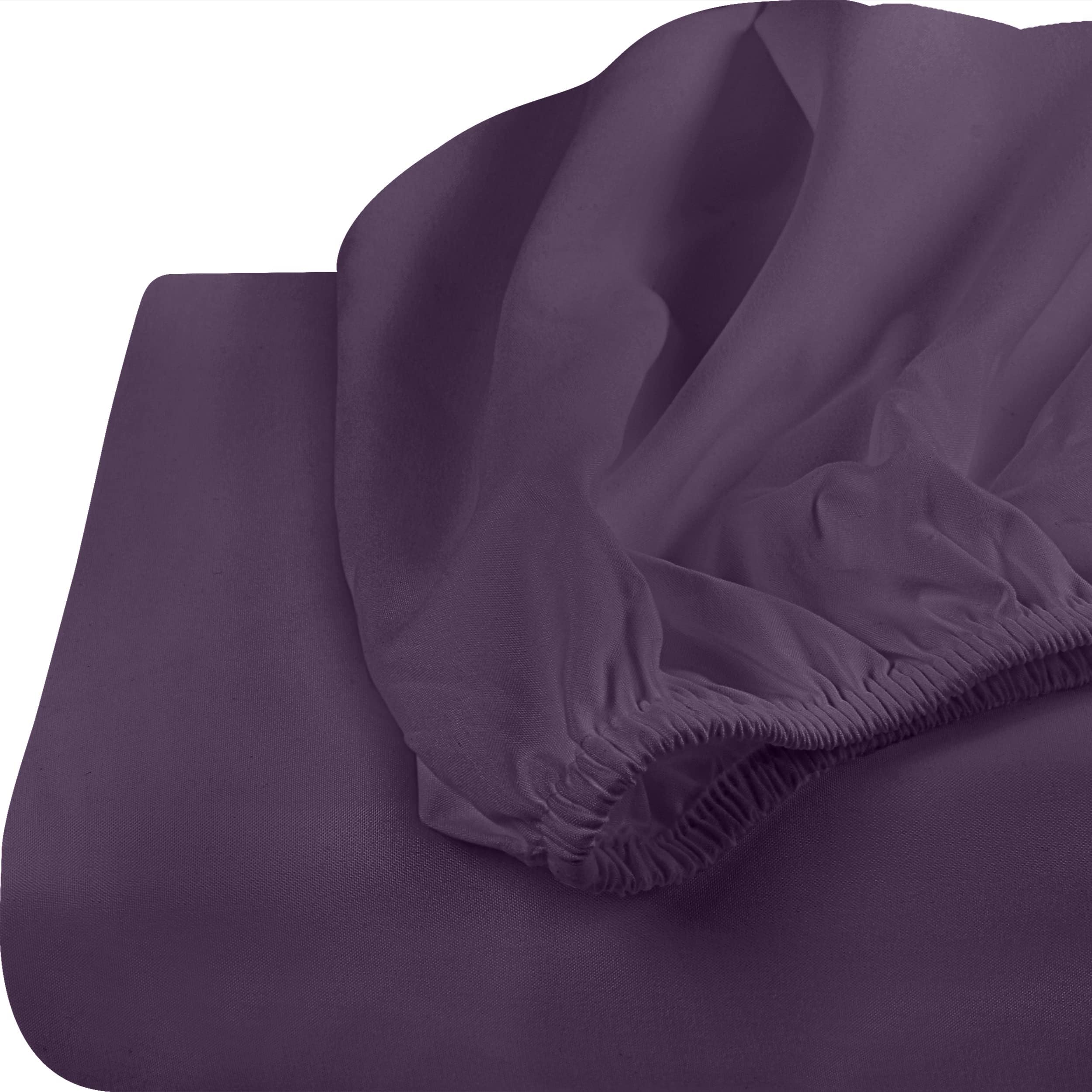 Foto 4 | Sábanas Ajustables Utopia Bedding Twin Xl, Paquete De 2 Unidades, Color Morado - Venta Internacional.