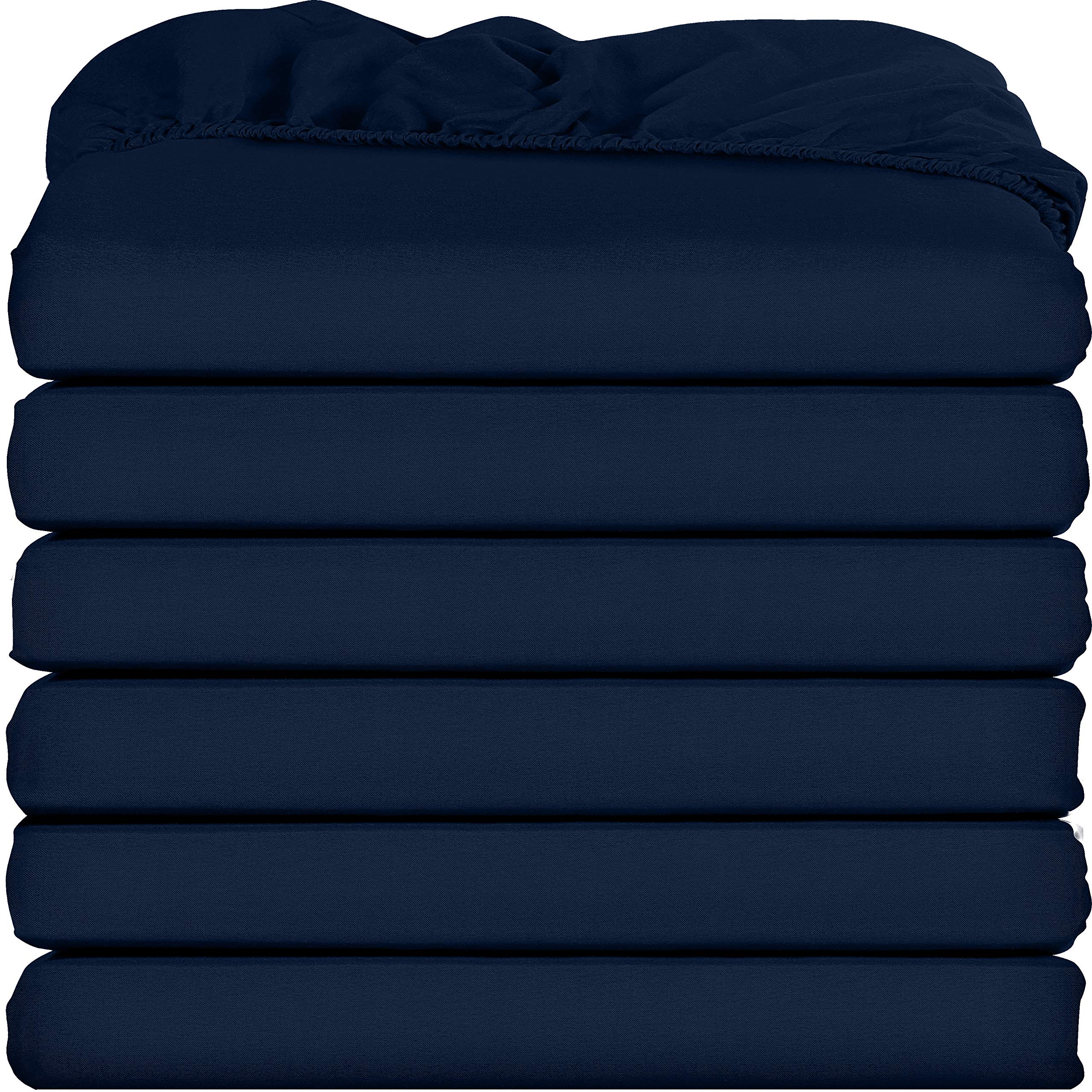 Foto 2 pulgar | Sábanas Ajustables Utopia Bedding, Paquete De 6 Unidades, Microfibra Suave, Azul Marino - Venta Internacional.