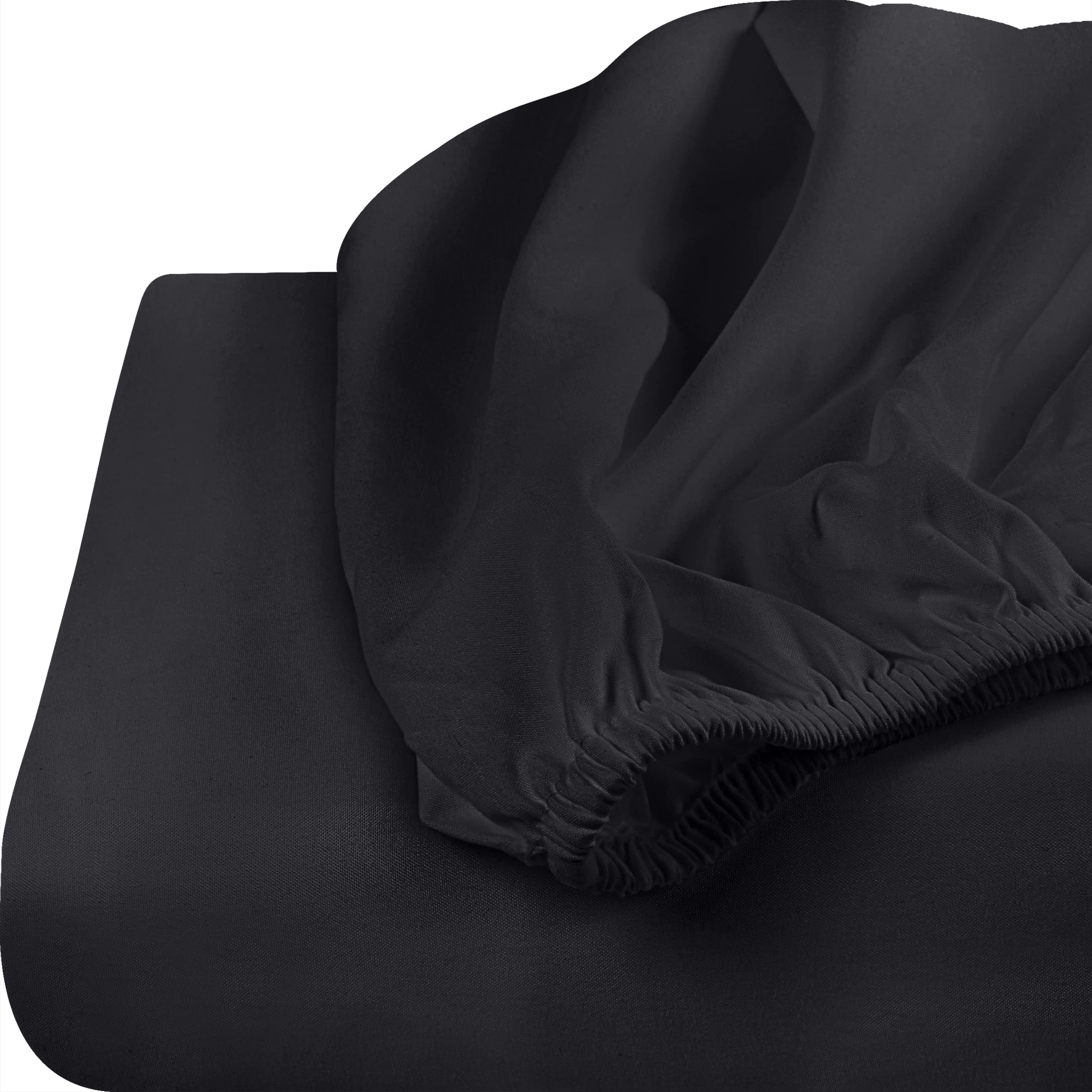 Foto 6 pulgar | Sábanas Ajustables Utopia Bedding, Paquete De 6 Unidades, Microfibra Suave, Color Negro - Venta Internacional.