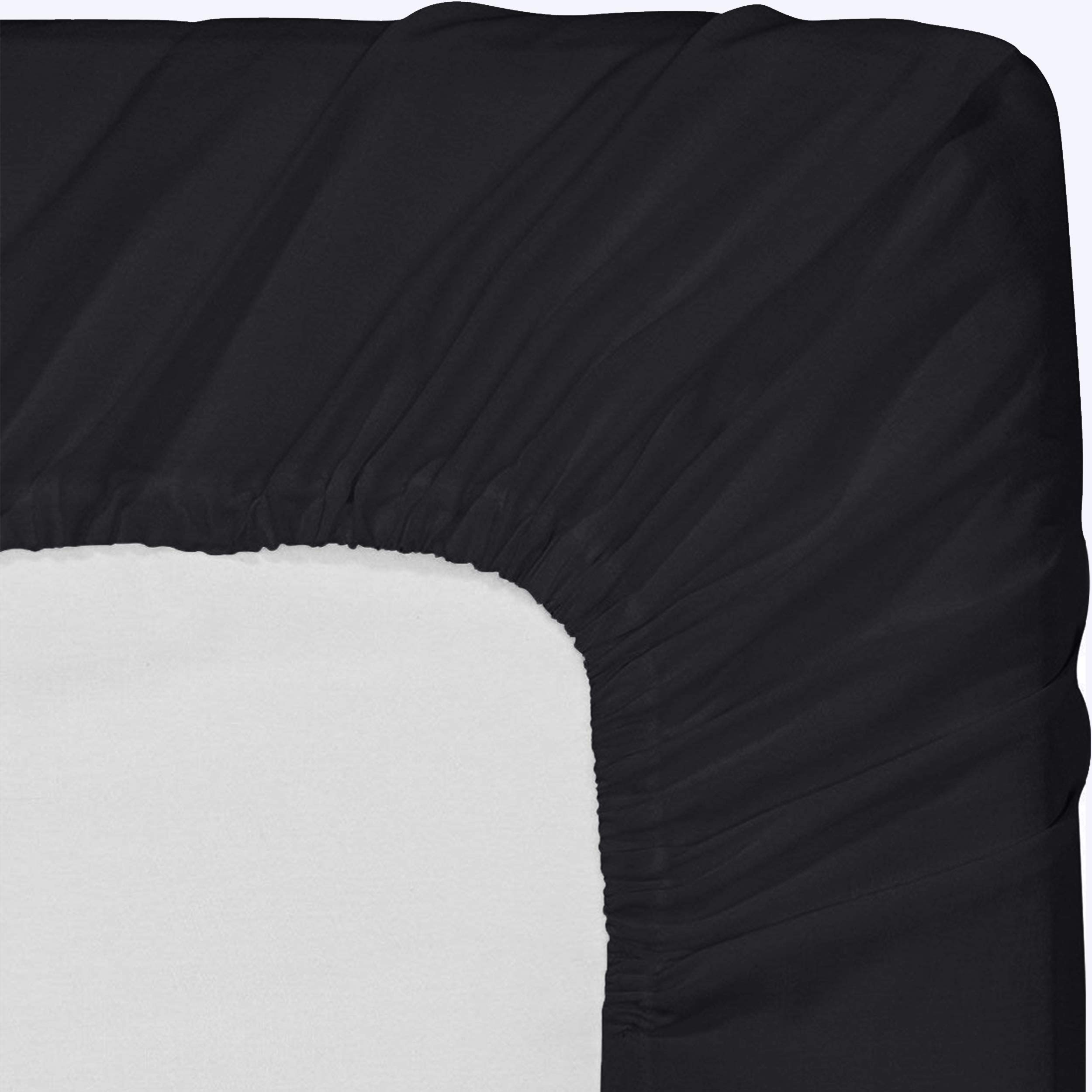 Foto 7 pulgar | Sábanas Ajustables Utopia Bedding, Paquete De 6 Unidades, Microfibra Suave, Color Negro - Venta Internacional.