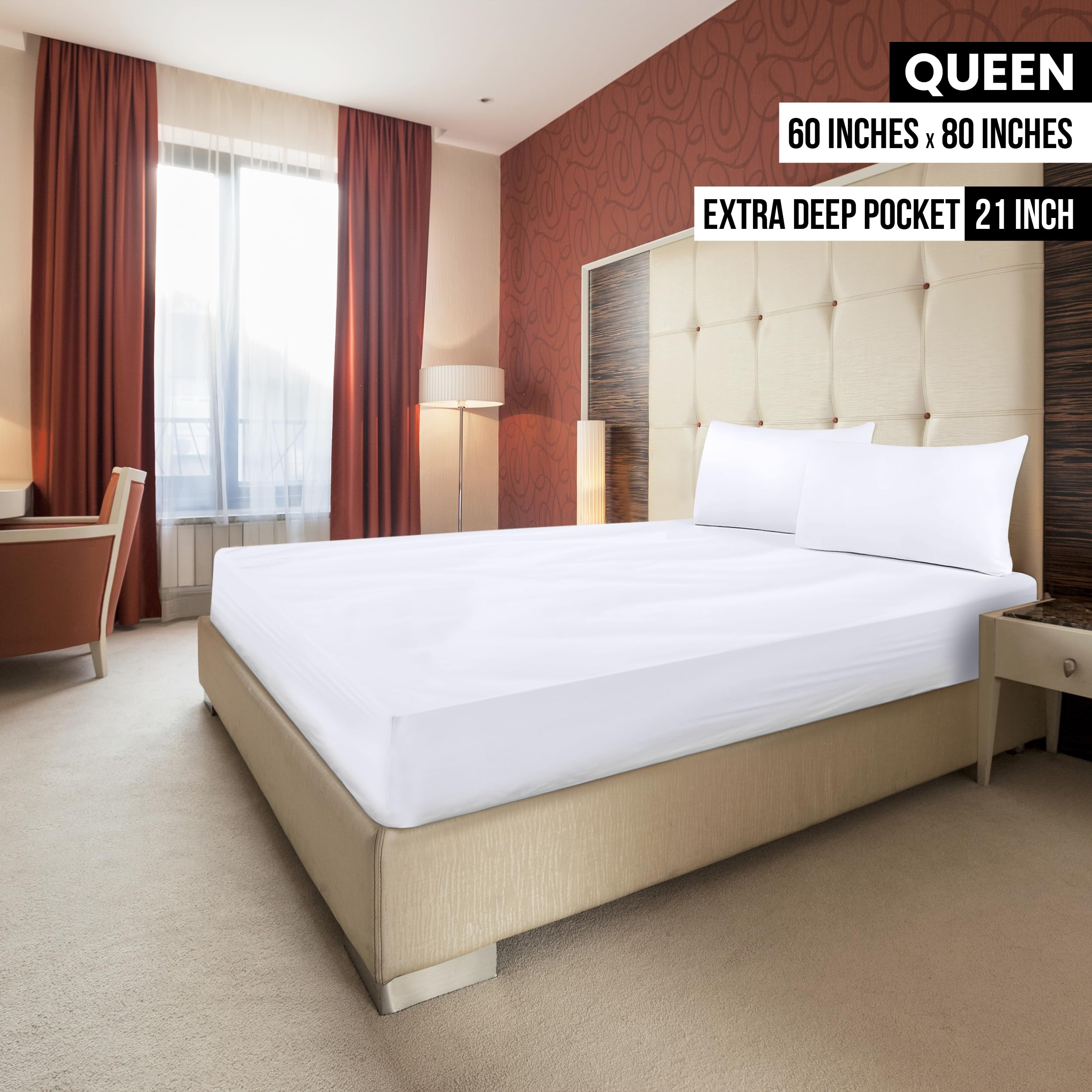 Foto 3 pulgar | Sábana Bajera Utopia Bedding Queen Con Bolsillo Extra Profundo, Color Blanco - Venta Internacional.