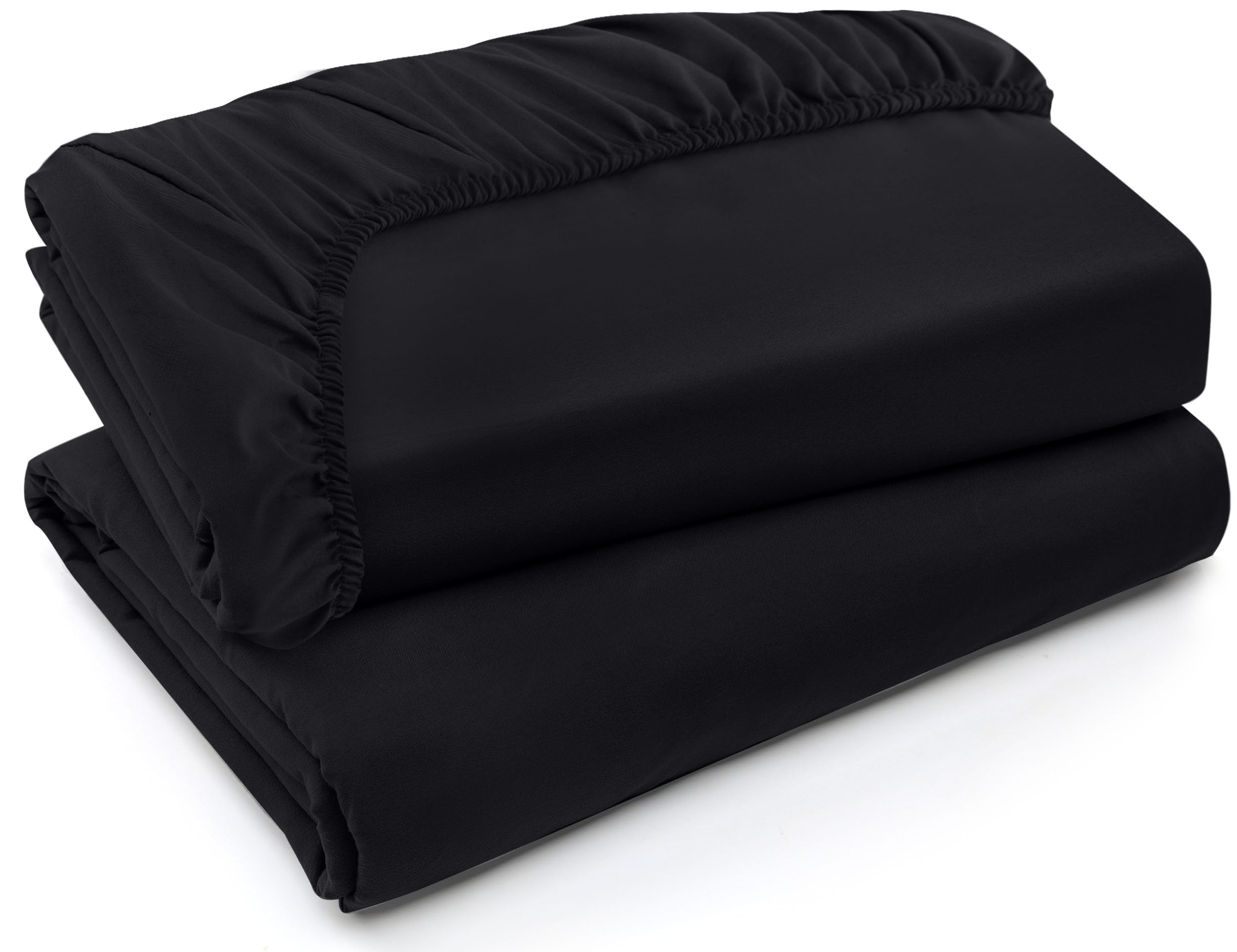 Foto 1 | Sábanas Ajustables Utopia Bedding Completamente Negras, Paquete De 2 Unidades De Microfibra - Venta Internacional.