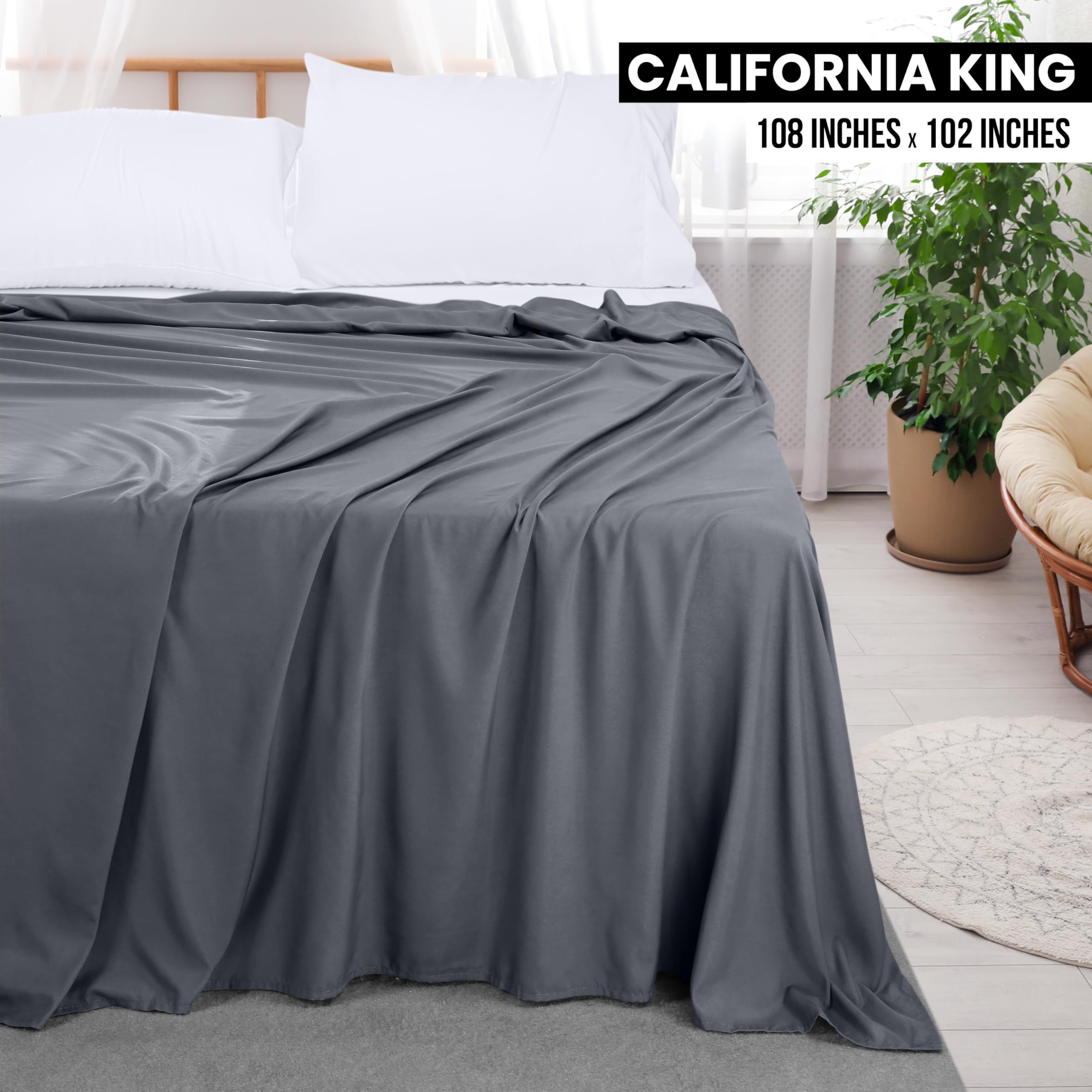 Foto 3 pulgar | Sabanas Flat Sheets Utopia Bedding¿ 6 Piezas Suave Microfibra - Venta Internacional
