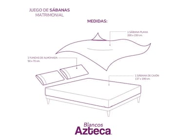 Foto 3 | Blancos Xtellar Azteca Extra Suave Y Fresco 1.9x1.37m Sábana