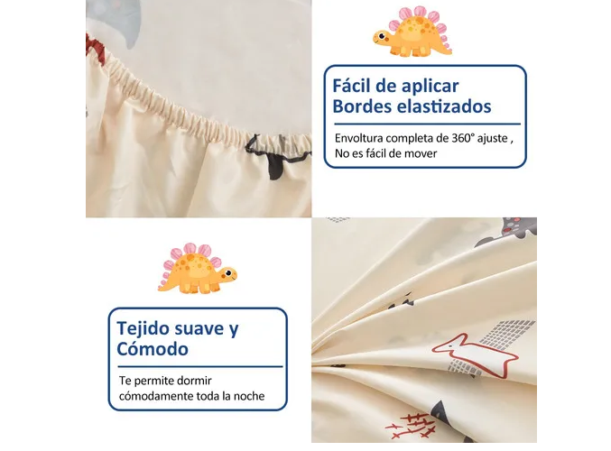 Foto 3 | Juego Xtellar Sábanas Matrimonial Infantil 4pz Supersuave Anti-ácaros Color Amarillo Claro