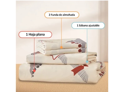 Foto 5 | Juego Xtellar Sábanas Matrimonial Infantil 4pz Supersuave Anti-ácaros Color Amarillo Claro