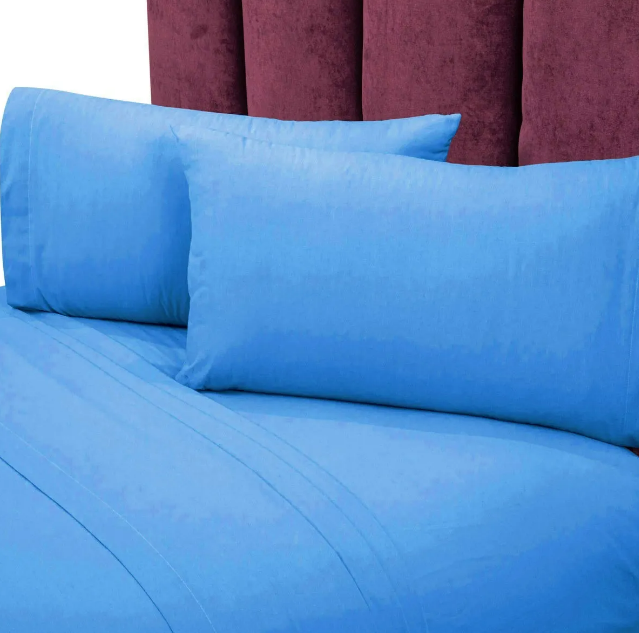 Foto 5 pulgar | Sábanas Matrimoniales Xtellar Microfibra De Lujo – Azul Rey, Estampado Sutil Y Elegante