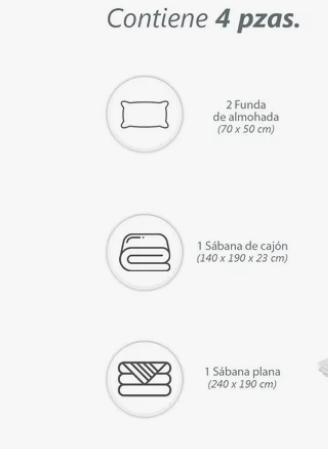 Foto 3 pulgar | Juego De Sabanas Matrimonial