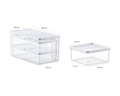 Foto 7 | Organizadores de Alimentos con Asa para Refrigerador Brandtrendy Transparente Diseñó 5 en 1 Retráctil