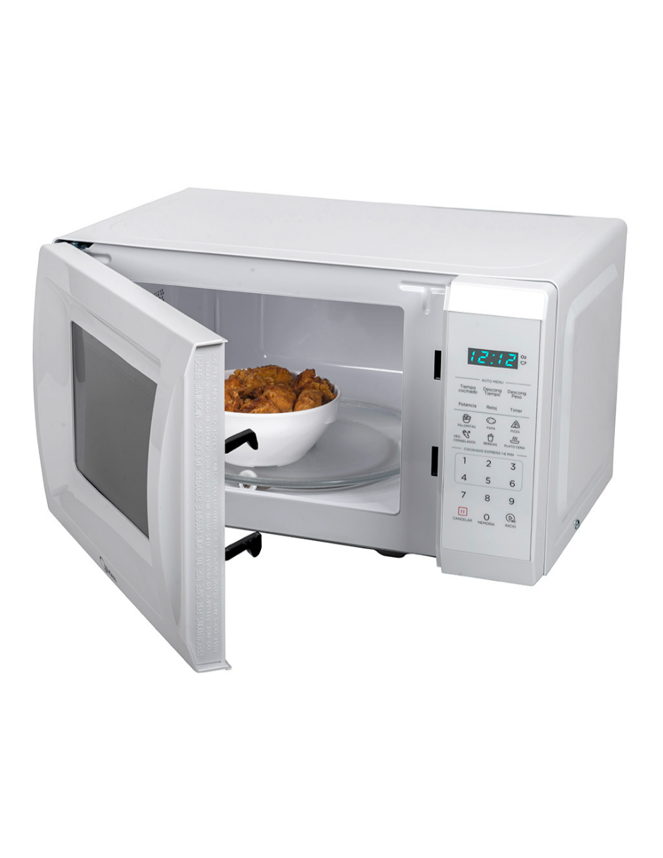 Foto 4 | Horno De Microondas 0.7p³/21l Blanco 1050 Watts Midea