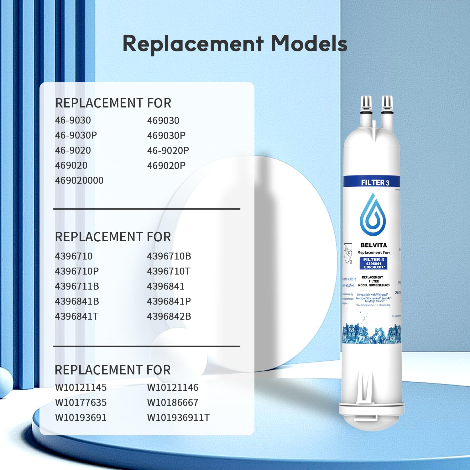 Foto 8 pulgar | Filtro De Agua Para Frigorífico Belvita Compatible Con Edr3rxd1 - Venta Internacional.