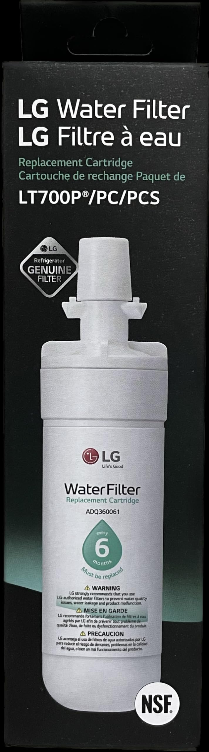 Foto 4 pulgar | Filtro de Agua para Refrigerador LG LT700P 6 Meses 750 L - Venta Internacional