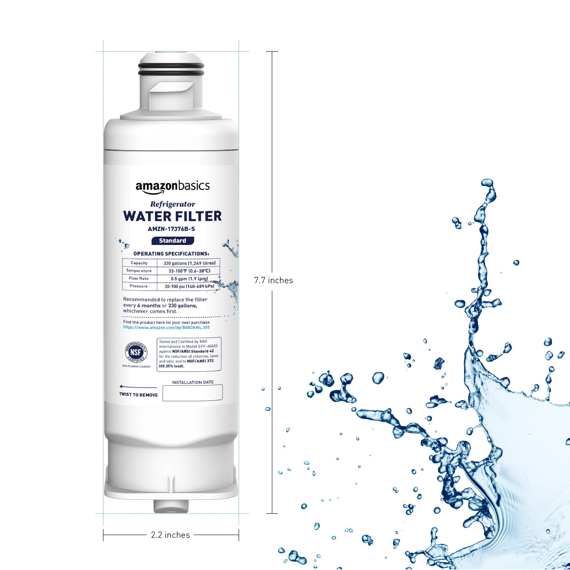 Foto 4 | Filtro De Agua Para Nevera Amazon Basics Samsung Da97-17376b - Venta Internacional.