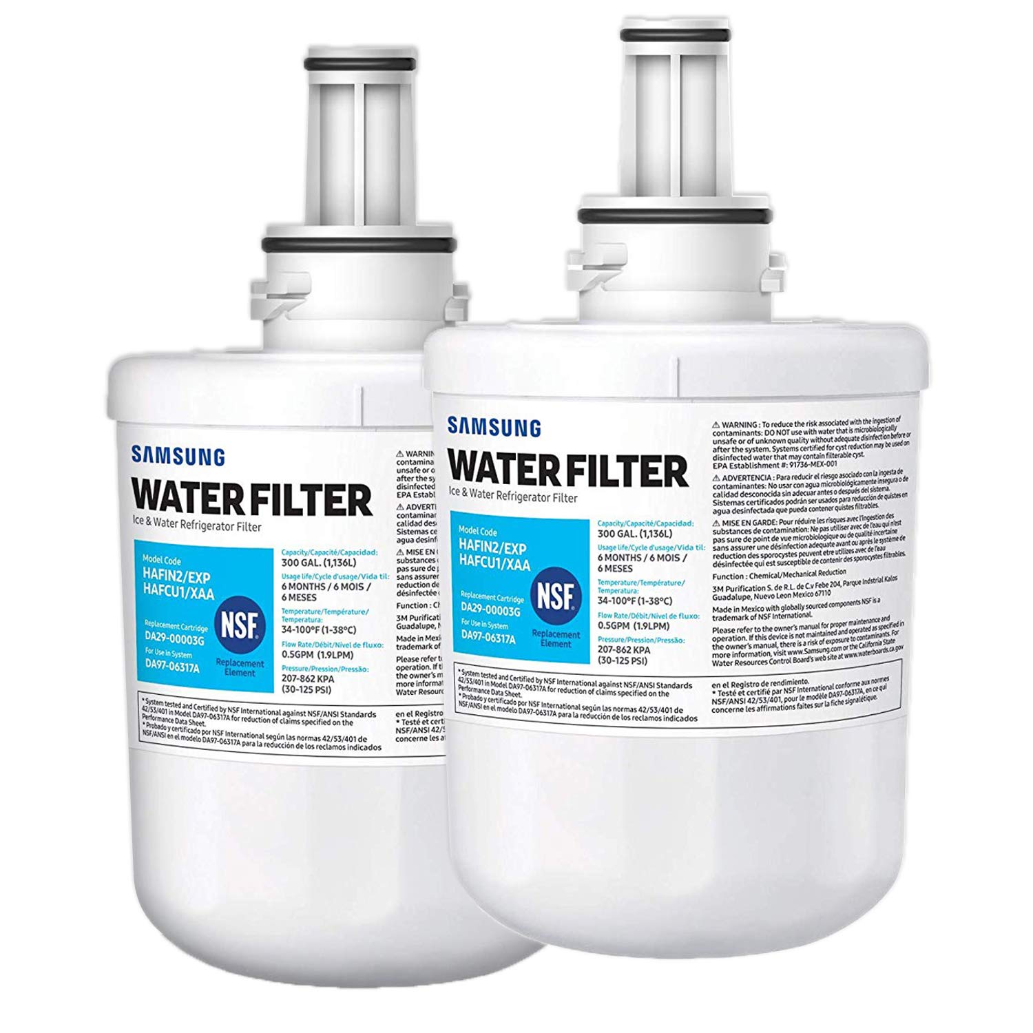 Foto 1 | Filtro de Agua para Refrigerador Samsung Da29-00003g Hafcu1 2 Piezas - Venta Internacional
