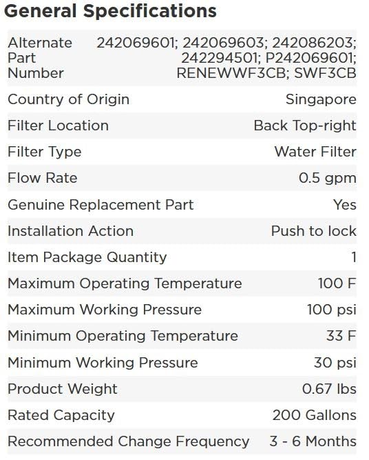 Foto 8 pulgar | Filtro De Agua Para Refrigerador Frigidaire Wf3cb Puresource3 - Venta Internacional.
