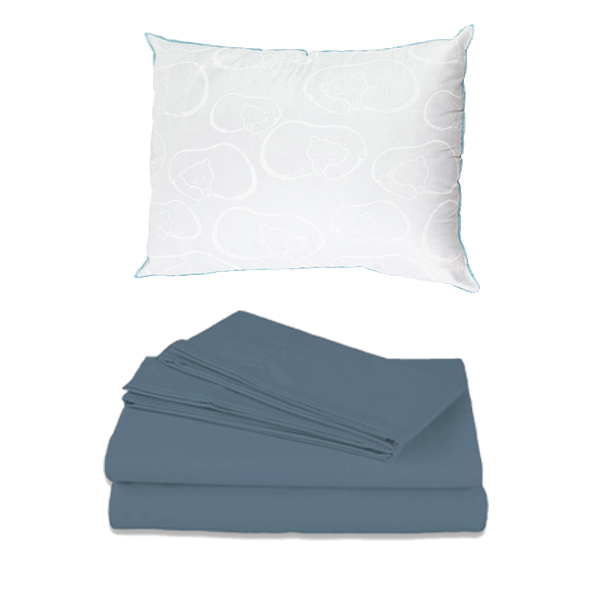 Juego de Sábanas Spring Air Individual Soft Sentation color Blanco más Almohada de Osos