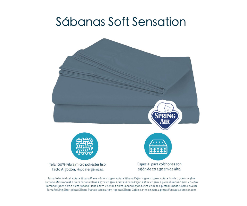 Foto 4 pulgar | Juego De Sábanas Spring Air Matrimonial Soft Sentation color Coral