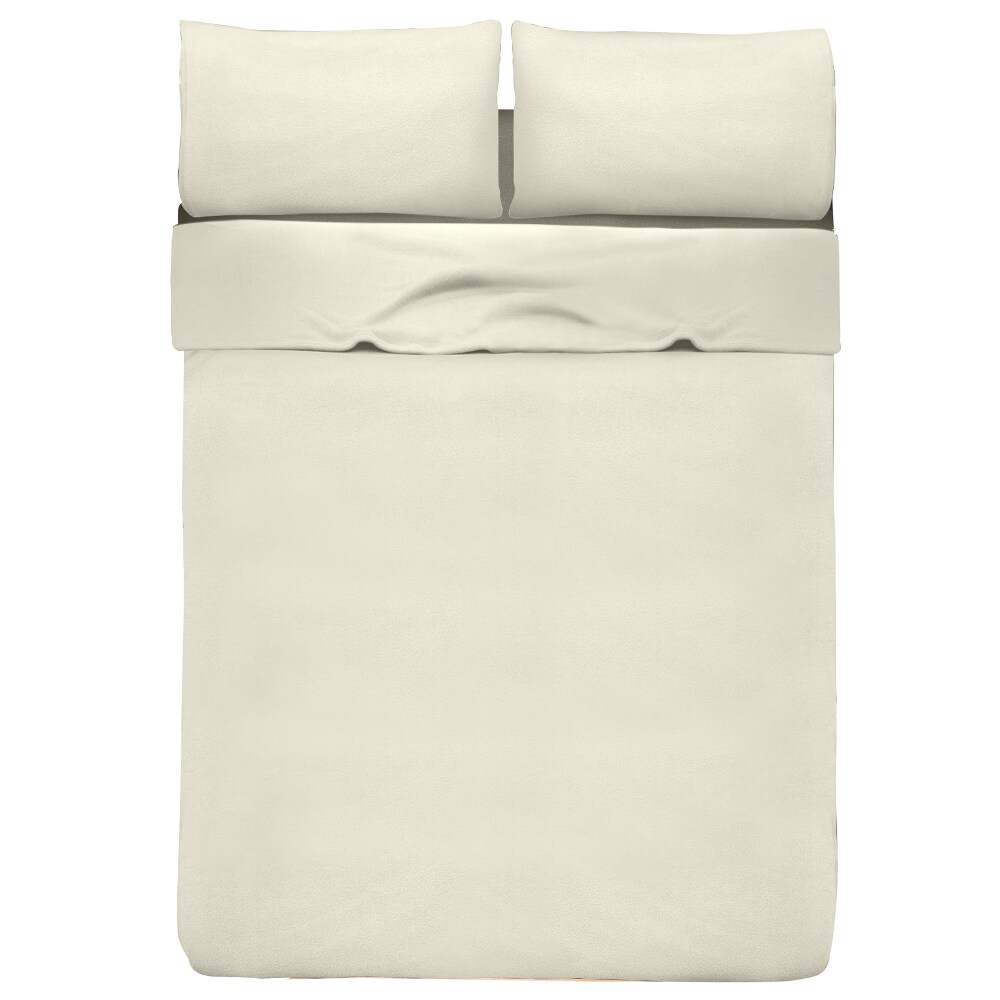 Juego de Sábana Polar Matrimonial Perla Térmica color Blanco $769