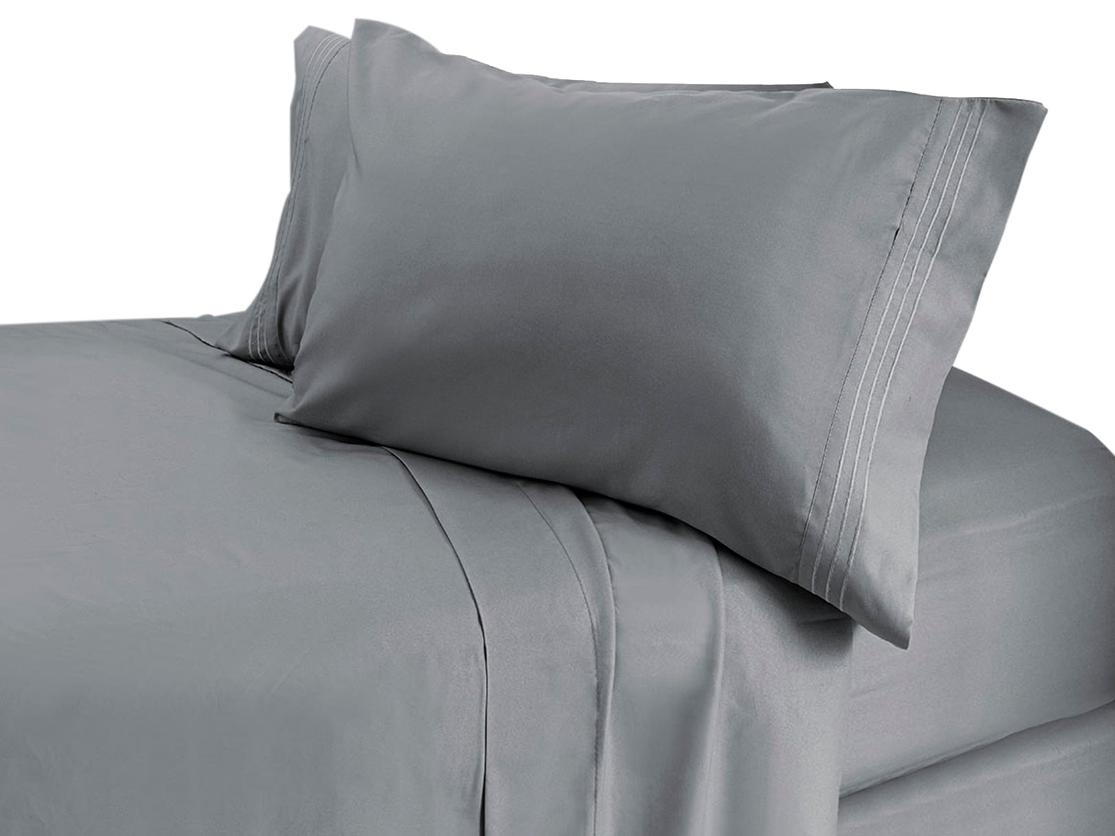 Juego de Sábanas Dormireal Individual  Microfibra color Gris Oxford $499