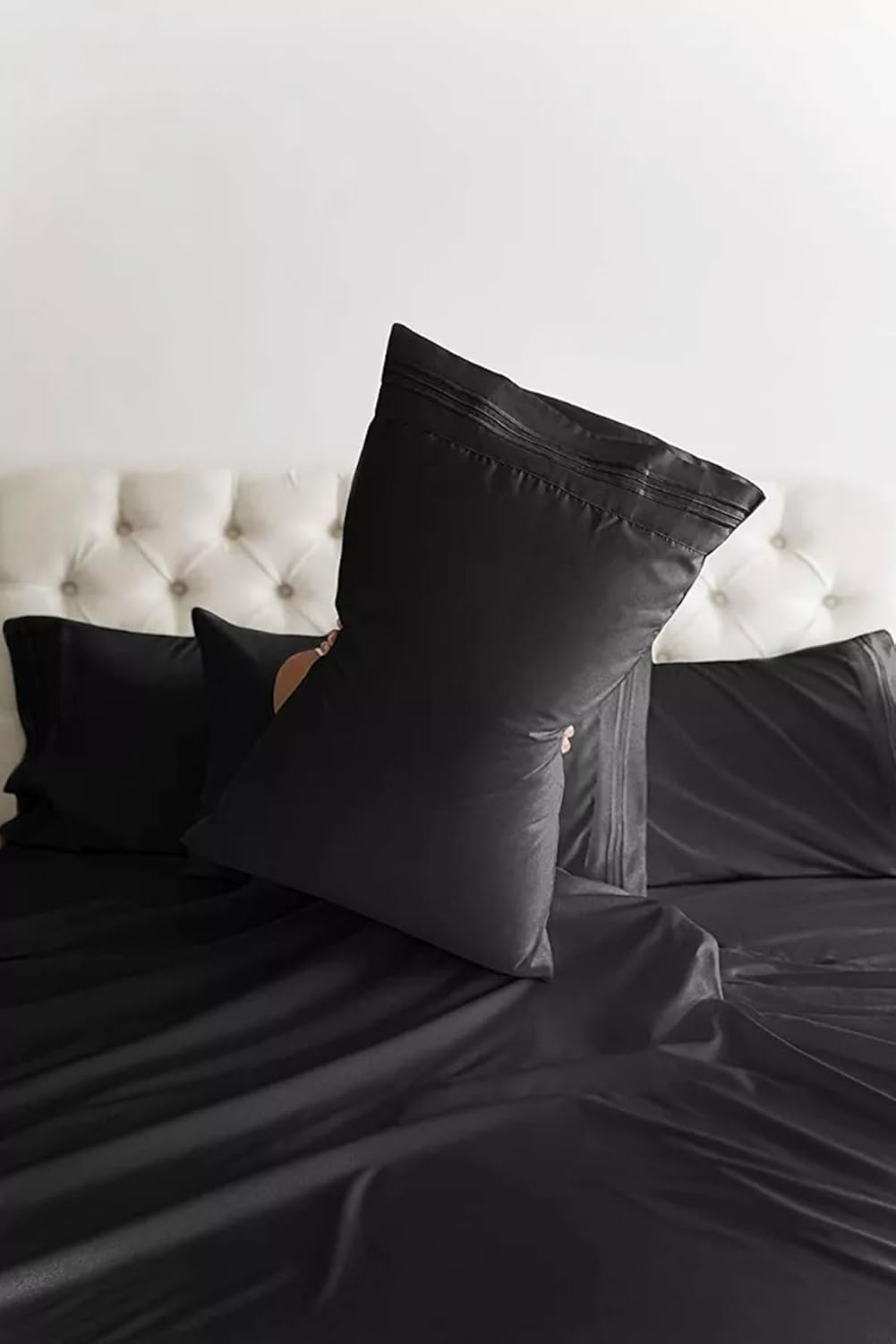 Foto 4 | Sábanas B.KIND & BEYOND King Size color Negro 1800 Hilos Microfibra