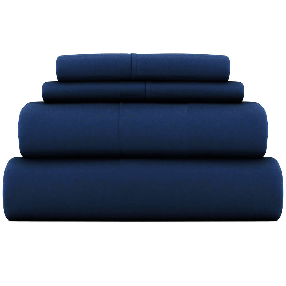 Foto 1 | Set de Sábanas Kyuden Home MICBL-FL color Azul Microfibra Matrimonial