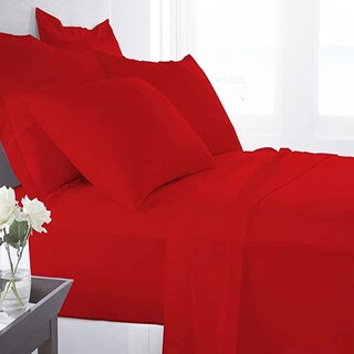 Foto 2 | Set de Sábanas Microfibra Kyuden Home MICRD-FL color Rojo Matrimonial