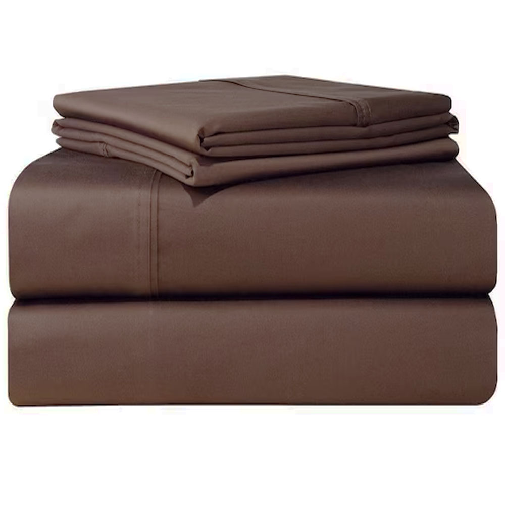 Foto 1 | Set de Sábanas Kyuden Home COTCH-FL color Marrón Algodón Matrimonial